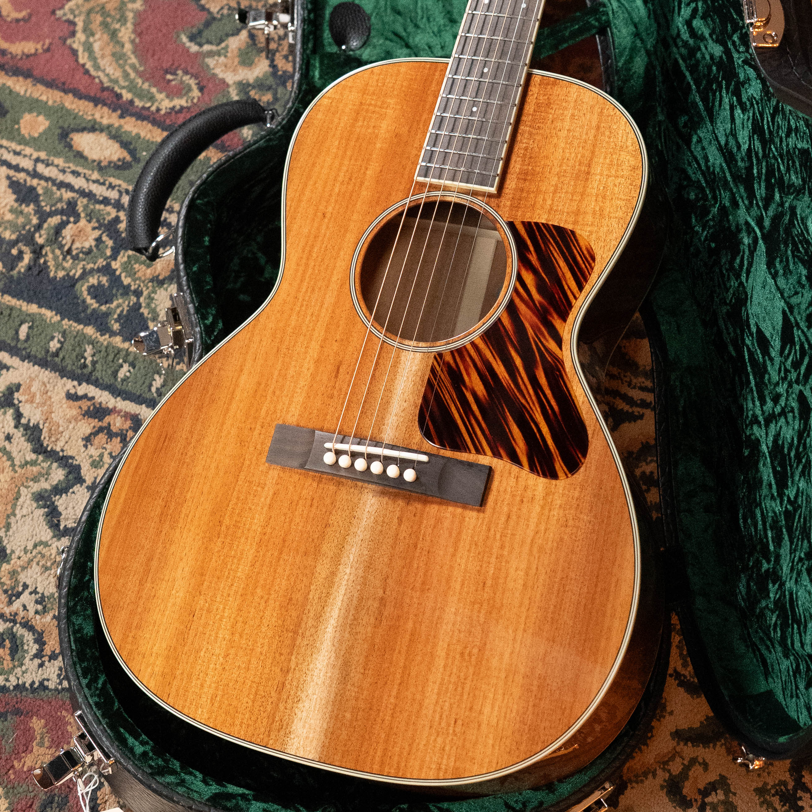 Bourgeois NAMM Launch Downeast Hawaiian Blues Series All Koa LDB Acoustic Guitar #1218