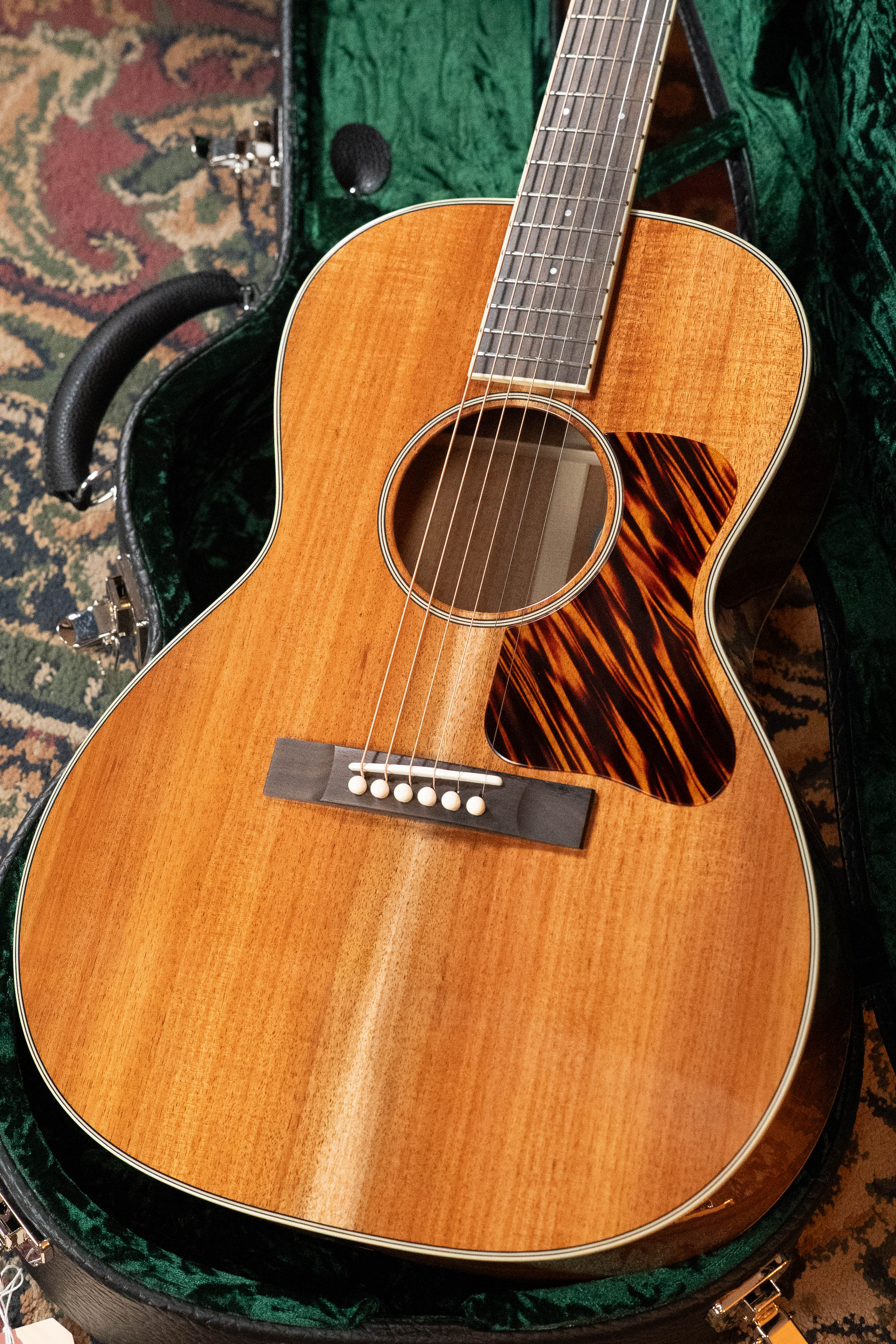 Bourgeois NAMM Launch Downeast Hawaiian Blues Series All Koa LDB Acoustic Guitar #1218