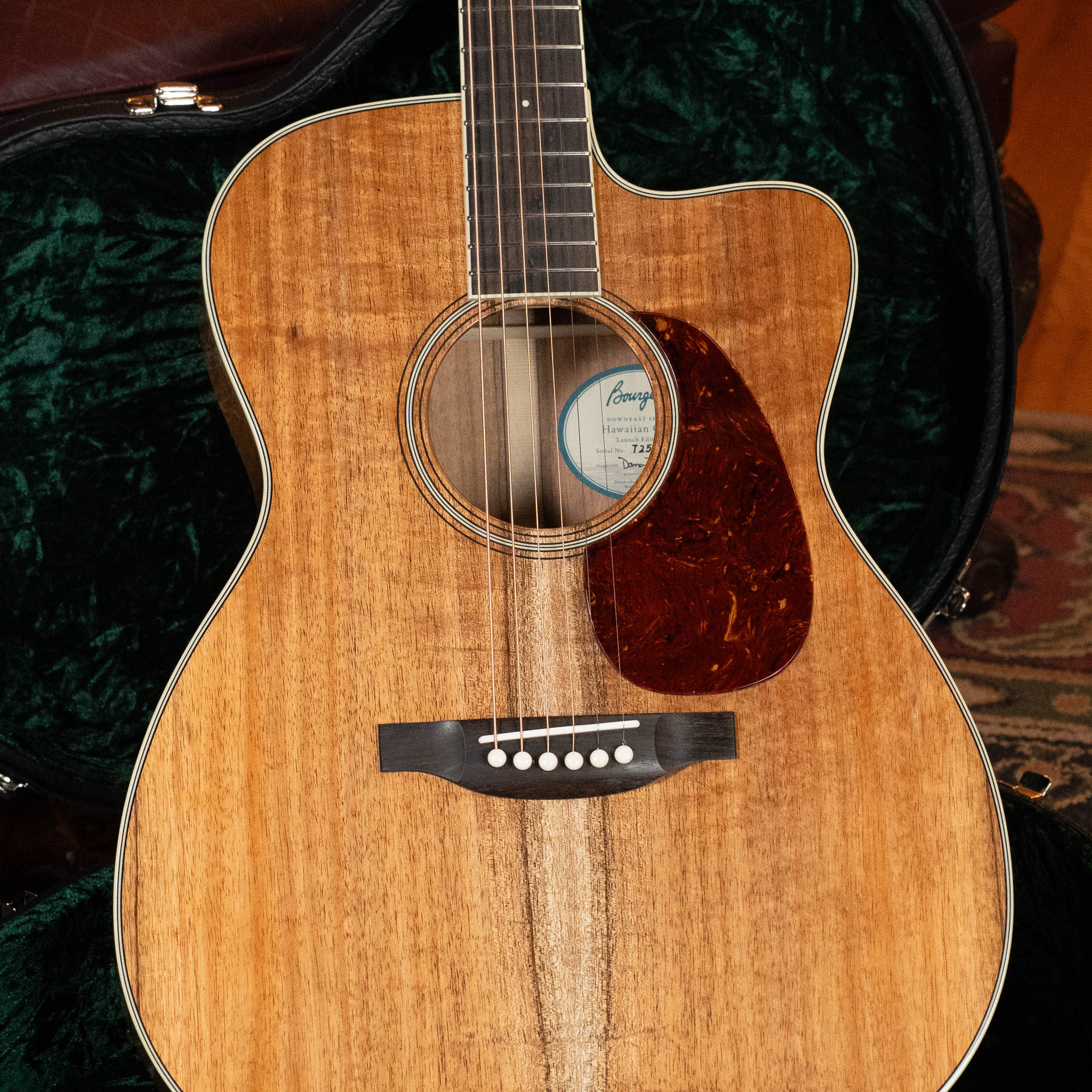 Bourgeois NAMM Launch Downeast Hawaiian Series All Koa Grand Auditorium Cutaway Acoustic Guitar #1276