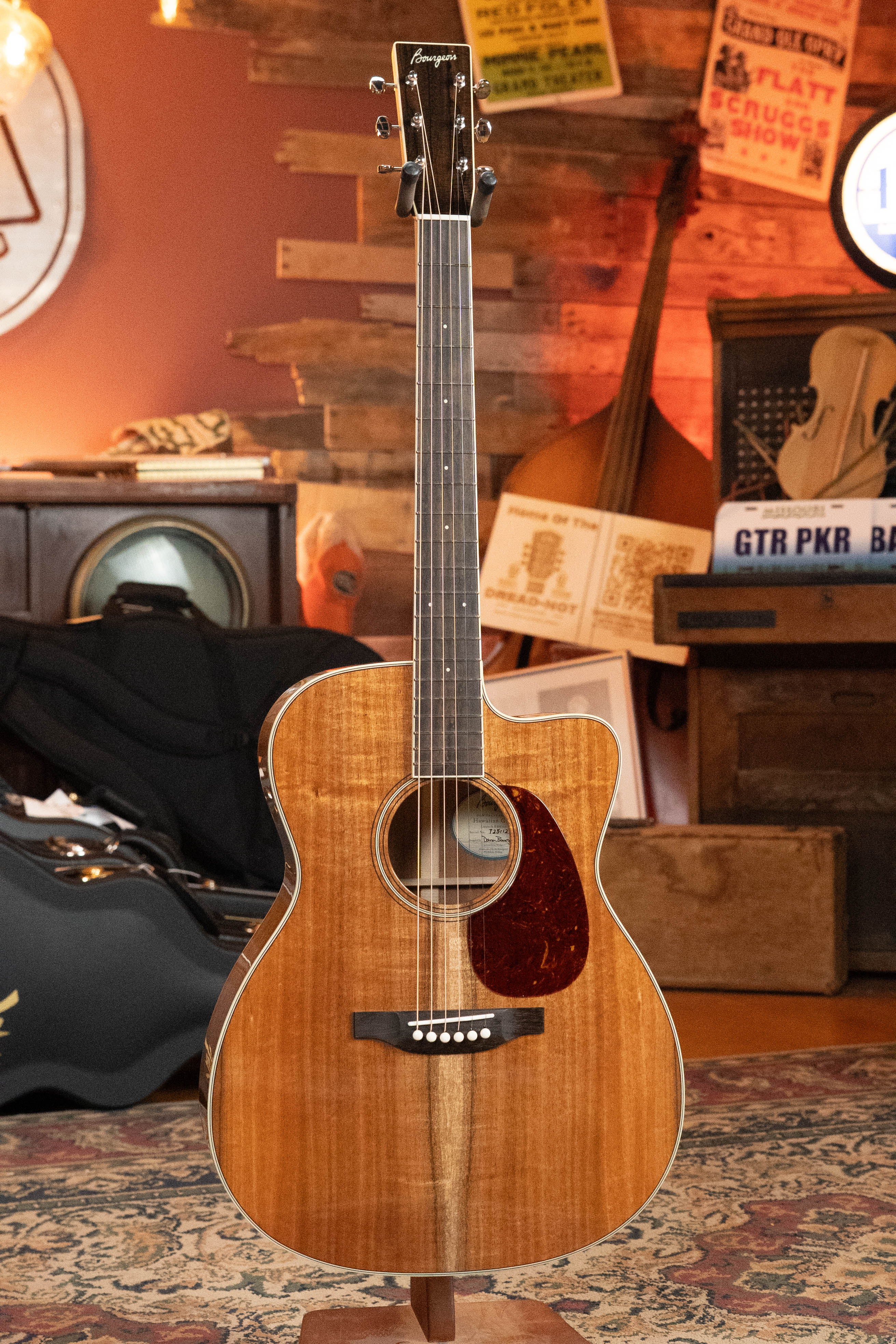 Bourgeois NAMM Launch Downeast Hawaiian Series All Koa Grand Auditorium Cutaway Acoustic Guitar #1276