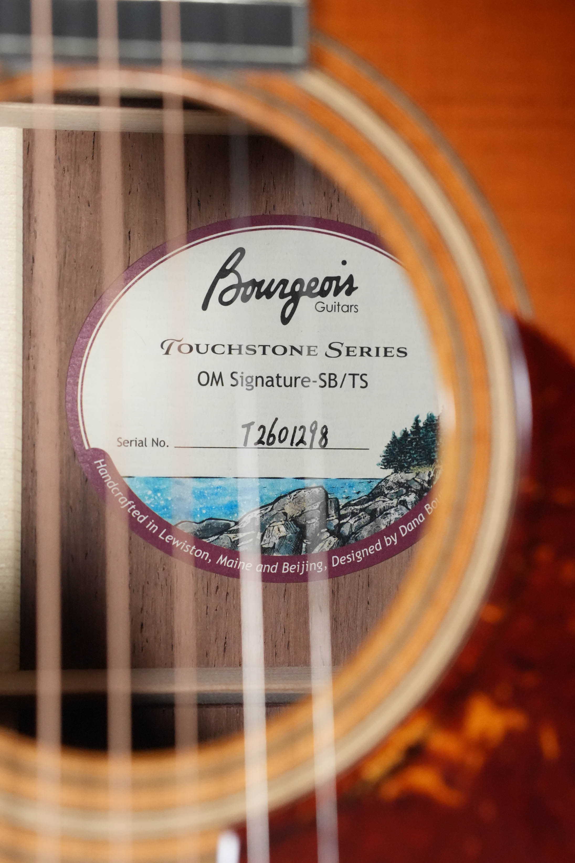 Bourgeois OMSIG-SB/TS Touchstone Signature Torrefied Alaskan Sitka/Madagascar Rosewood Sunburst Orchestra Model Acoustic Guitar #1298