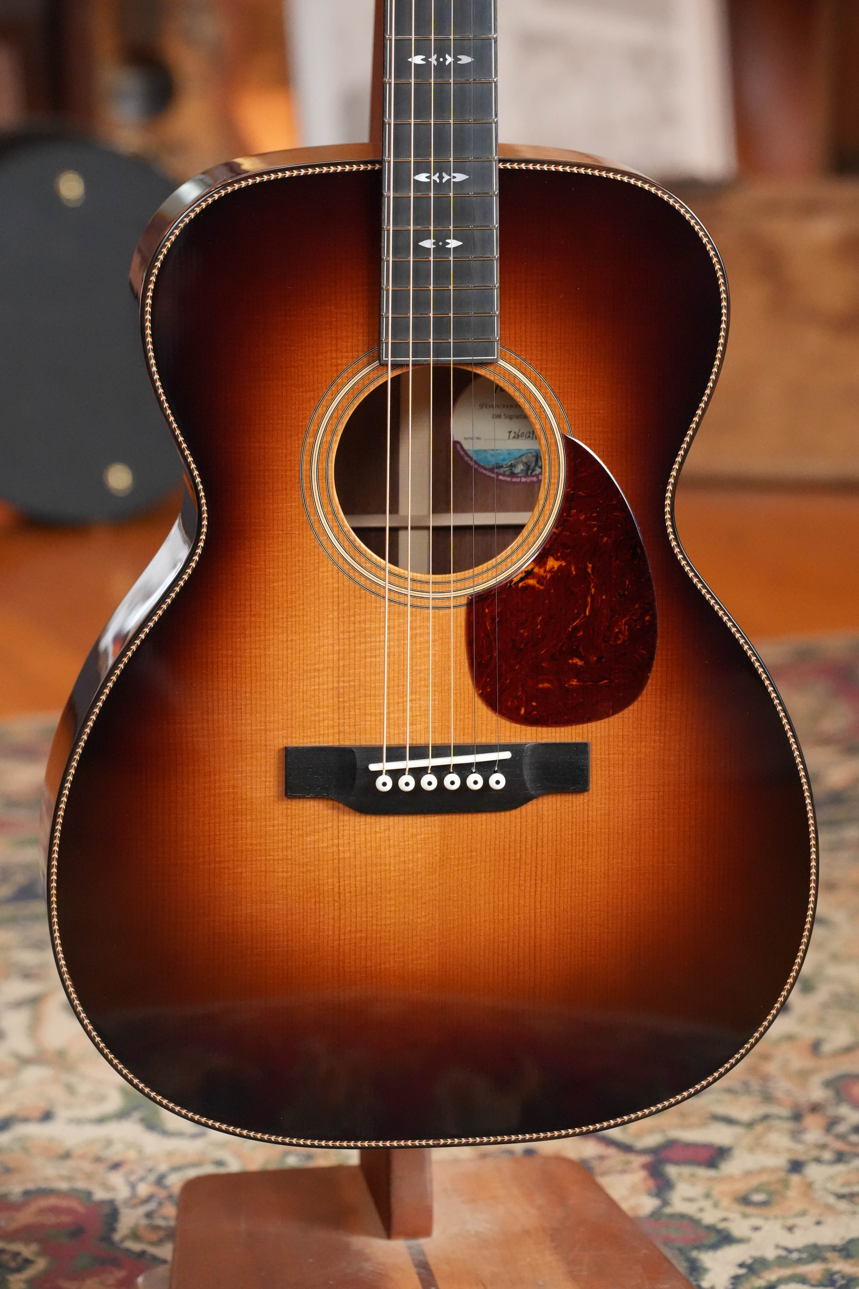 Bourgeois OMSIG-SB/TS Touchstone Signature Torrefied Alaskan Sitka/Madagascar Rosewood Sunburst Orchestra Model Acoustic Guitar #1298