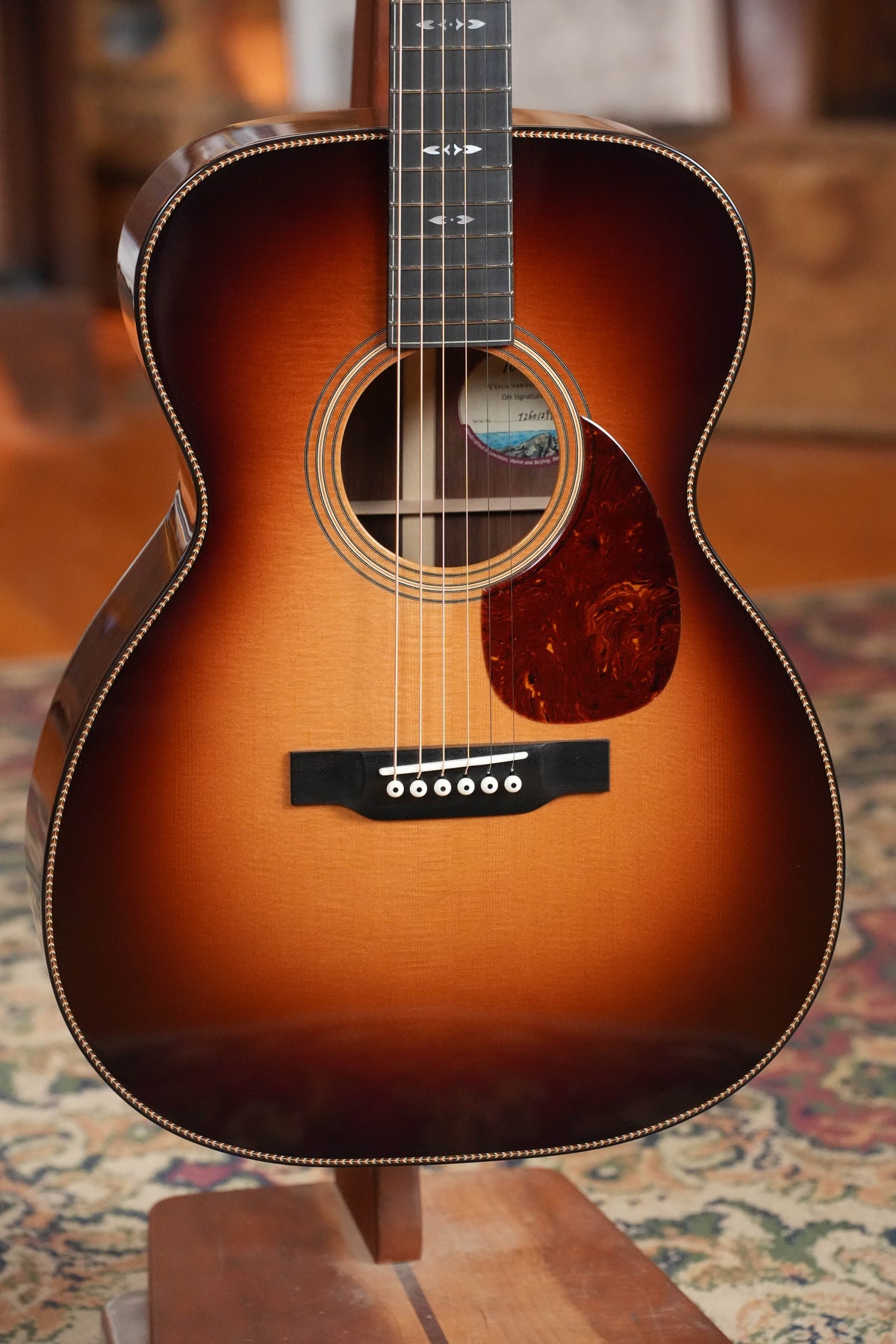 *Dread-Not Certified Used* Bourgeois Touchstone Signature OMSIG-SB/TS Orchestra Model Sunburst Acoustic Guitar #1299