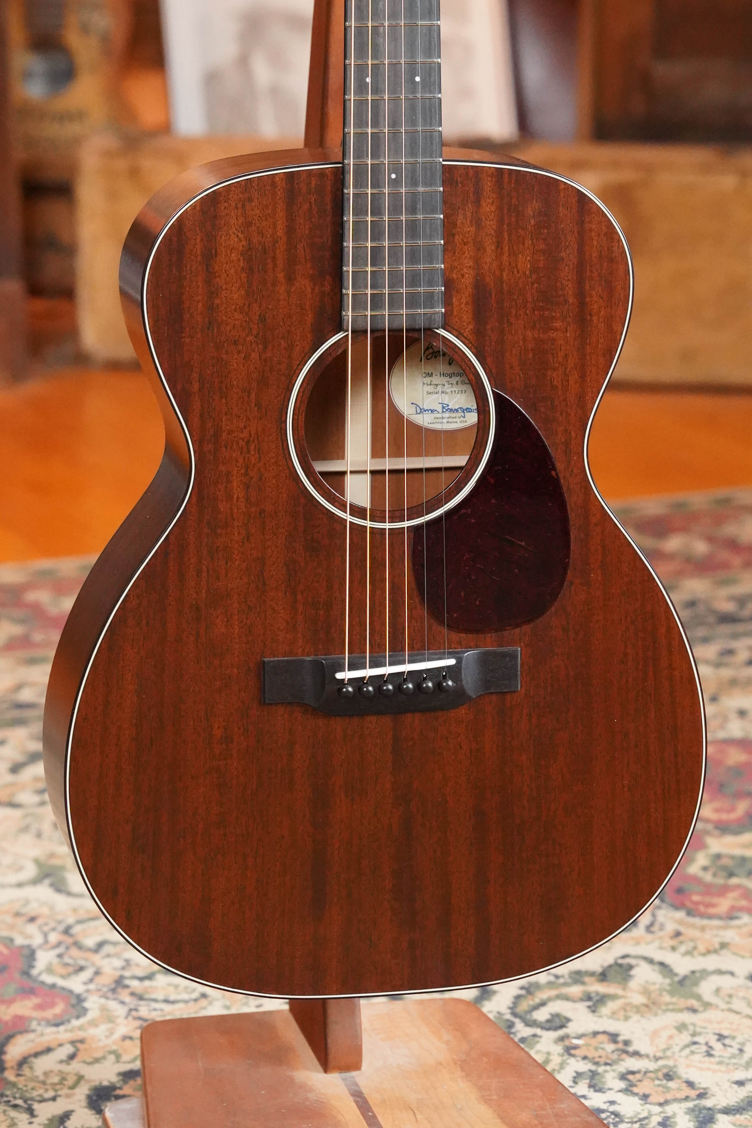 Bourgeois PSHT-OM-S Professional Series Hog Top All Mahogany Satin Finish Orchestra Model Acoustic Guitar #1233