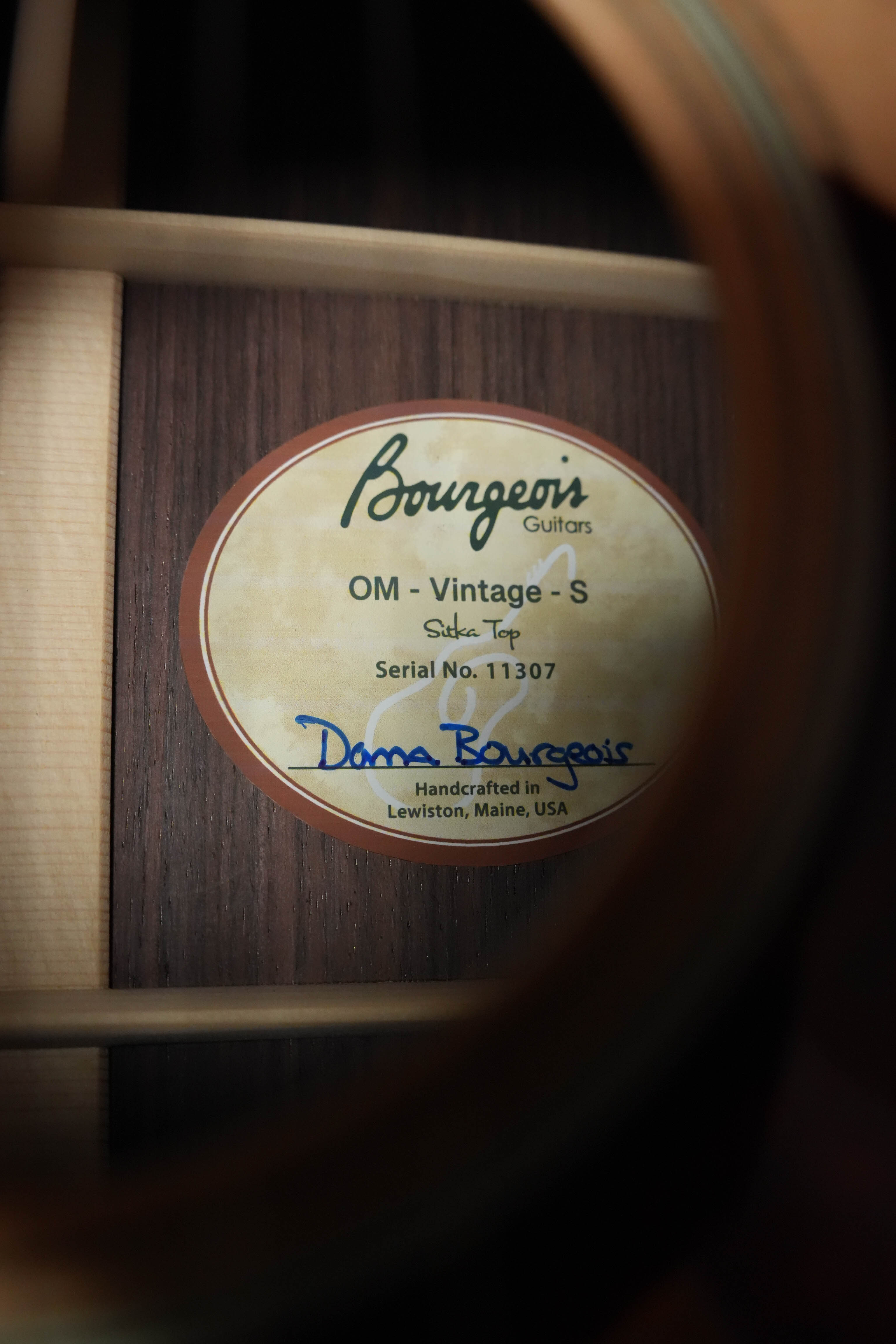 Bourgeois Professional Series Sitka/Rosewood Satin OM Vintage Acoustic Guitar #1307