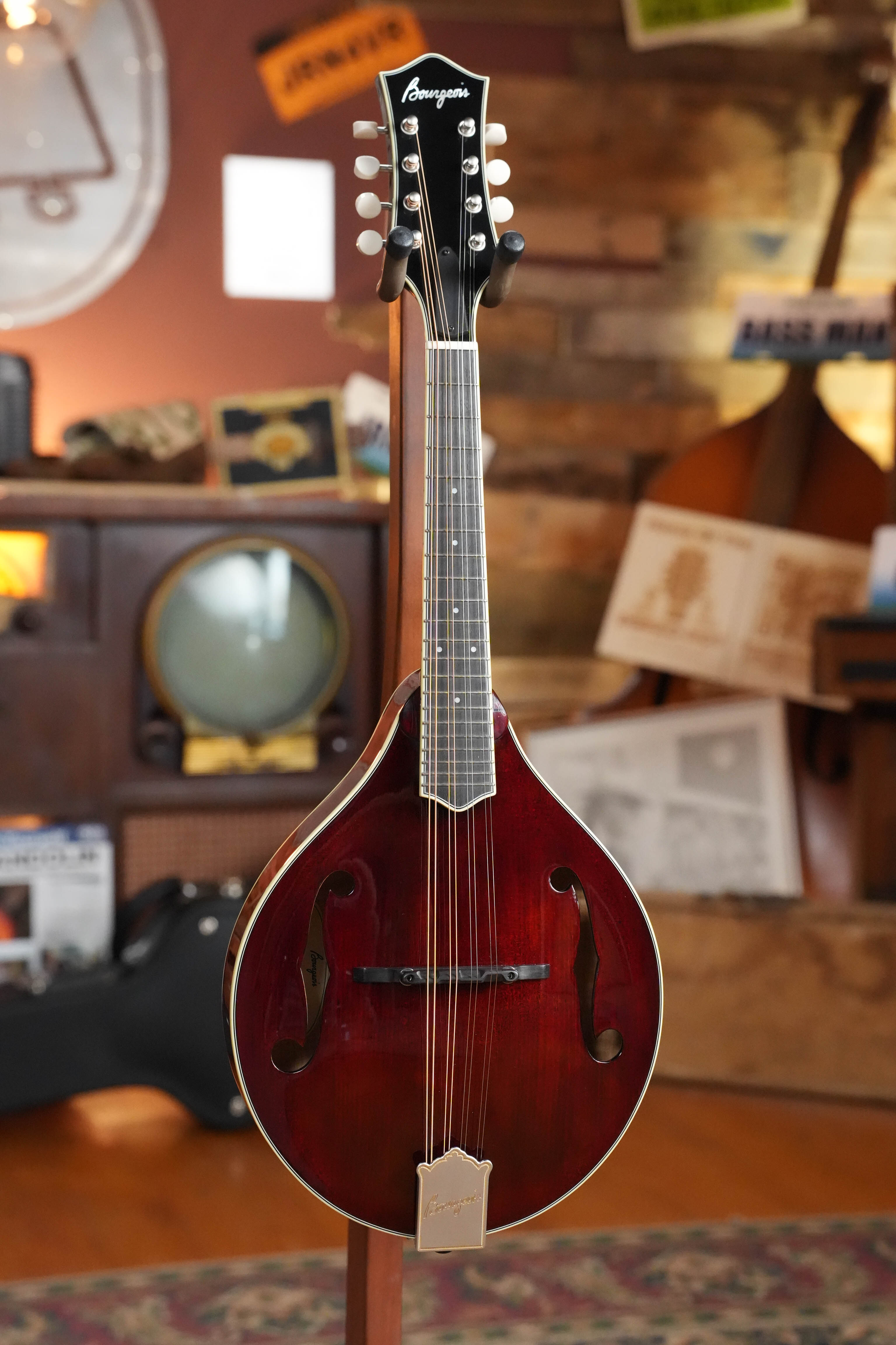 Bourgeois TAS Exclusive M5-A-CR Aged-Tone Adirondack/Maple Cordovan Red A-Style Mandolin #2119
