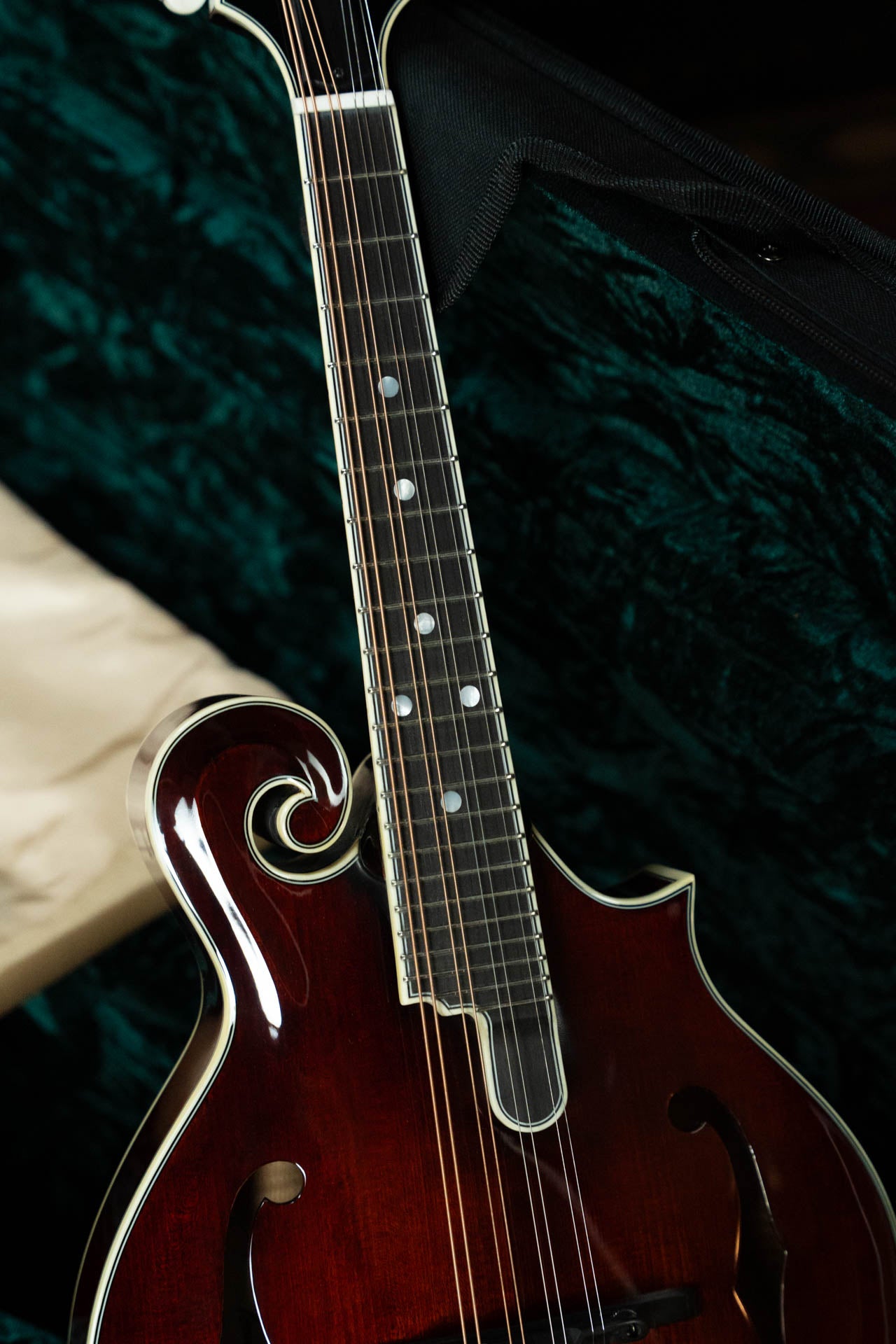 Bourgeois TAS Exclusive M5-F-CR Aged-Tone Adirondack/Maple Cordovan Red F-Style Mandolin #2140