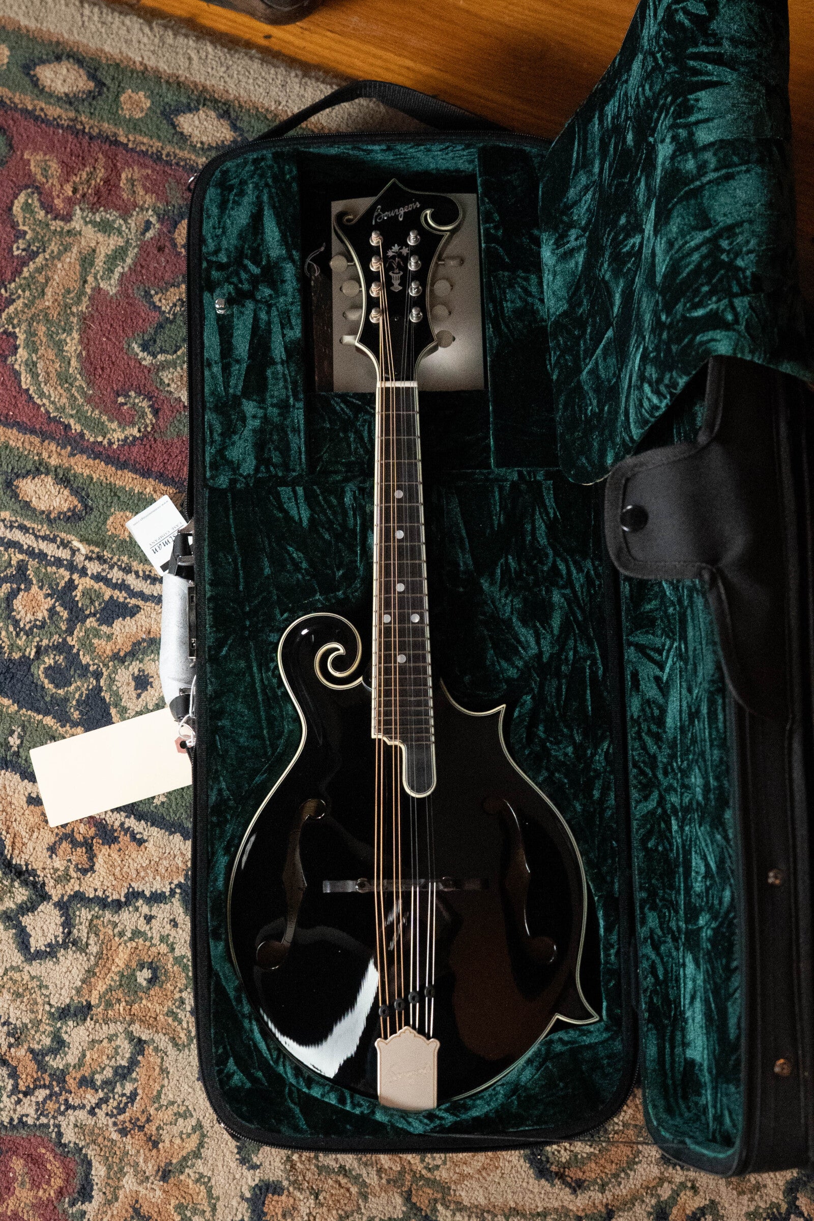 Bourgeois M5-F-BT Aged-Tone Adirondack/Maple Black Top F-Style Mandolin #6111