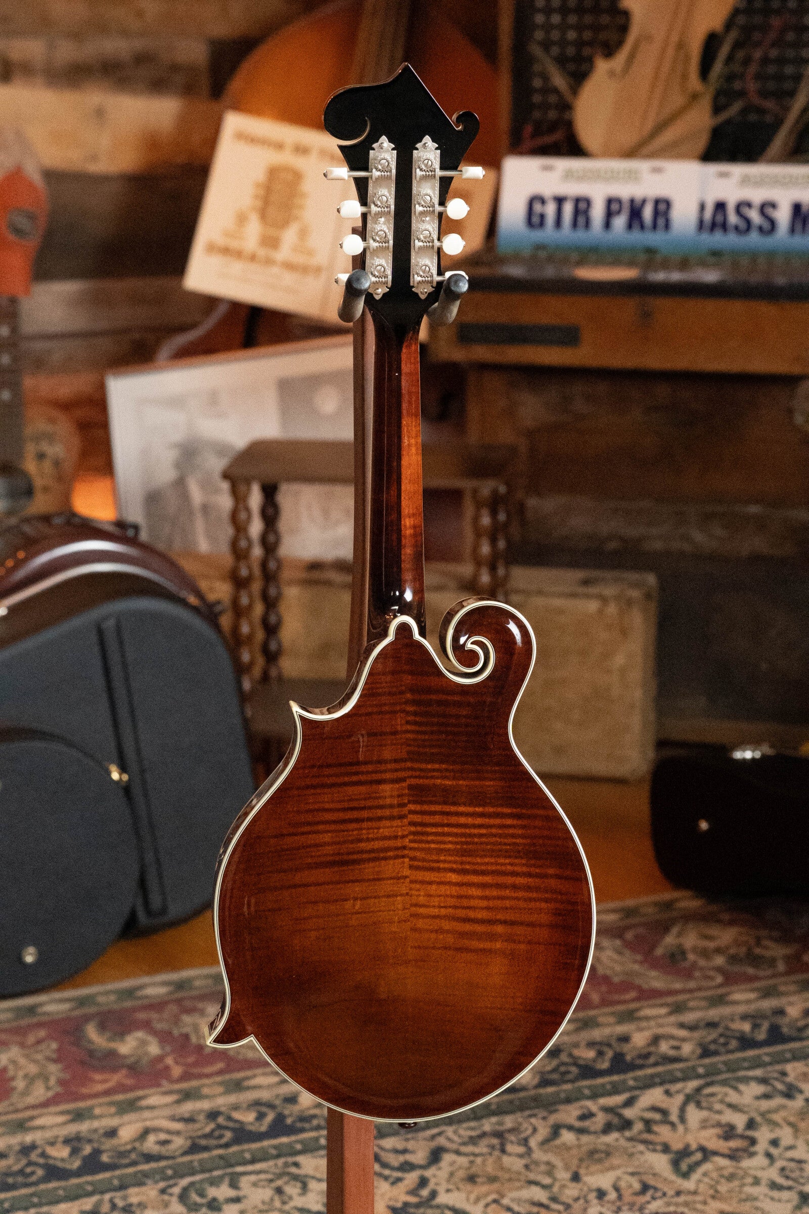 Bourgeois Limited Chocolate M5-F-BT Aged-Tone Adirondack/Maple Black Top F-Style Mandolin #6113