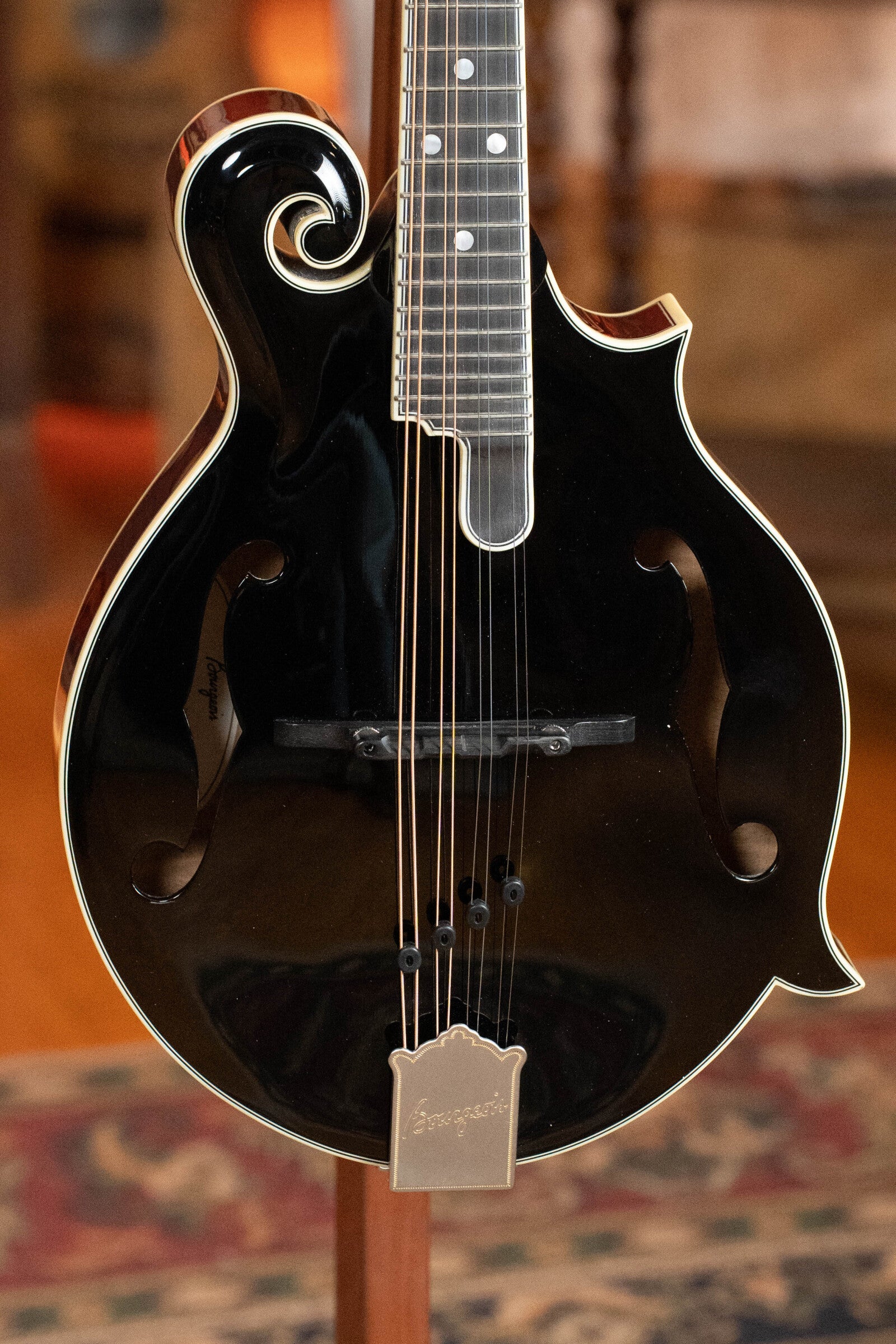 Bourgeois M5-F-BT Aged-Tone Adirondack/Maple Black Top F-Style Mandolin #6115