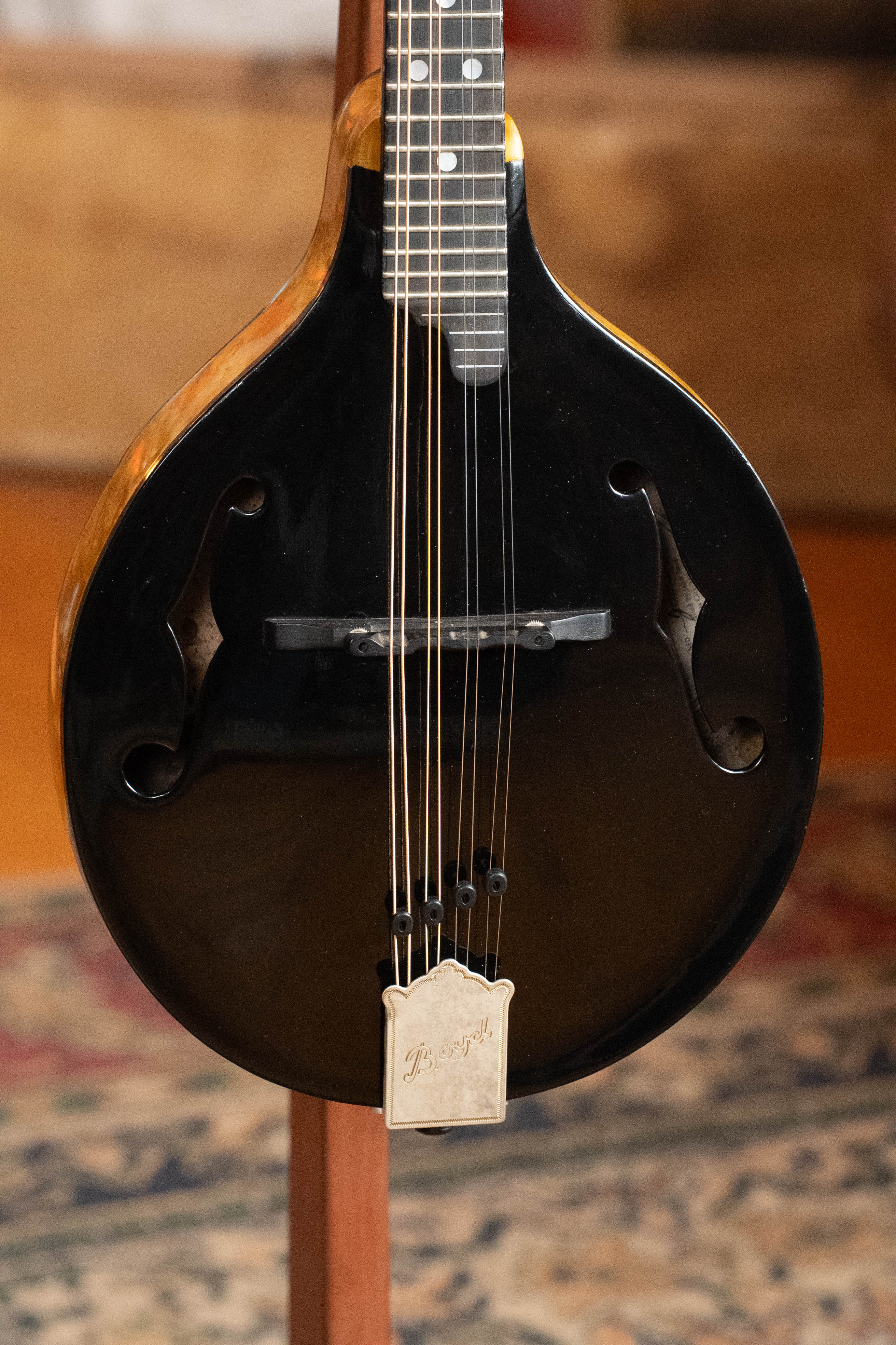 Boyd Blackbird Adirondack/Maple Black Lacquered A-Style Mandolin #0011