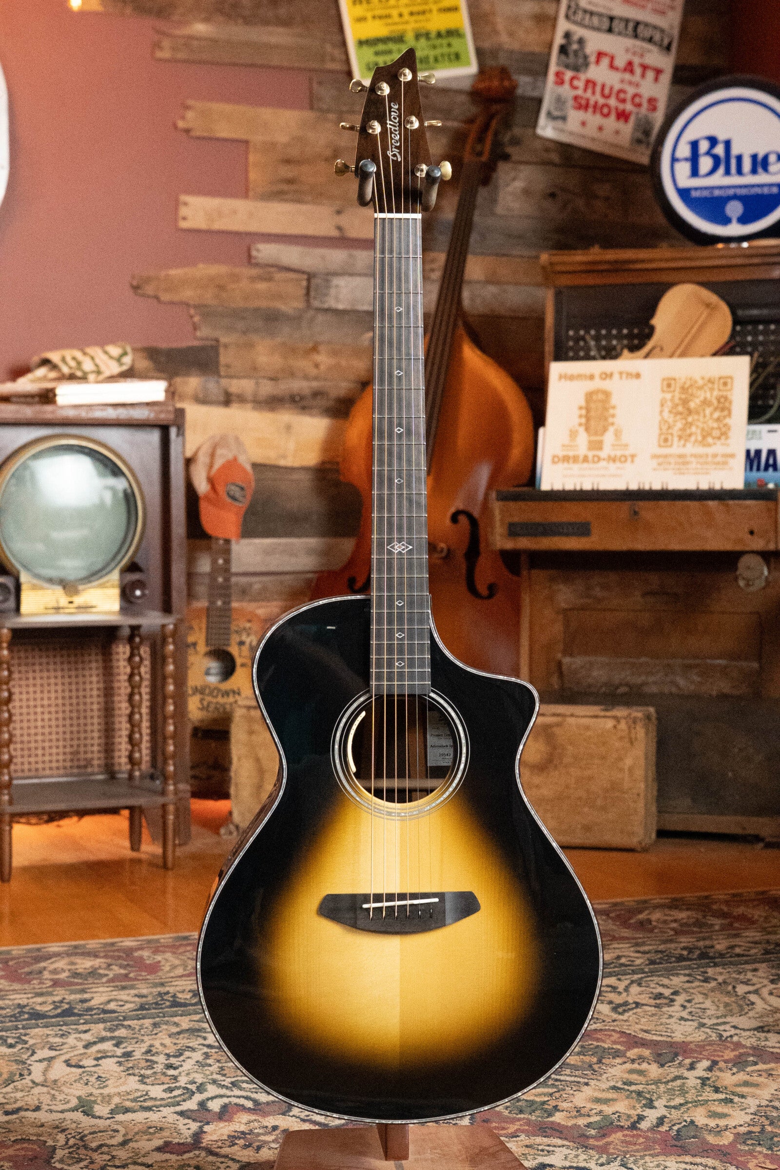 Breedlove Limited Edition Premier Adirondack/Brazilian Rosewood Tobacco Burst Cutaway Concert Guitar w/LR Baggs Electronics #9542