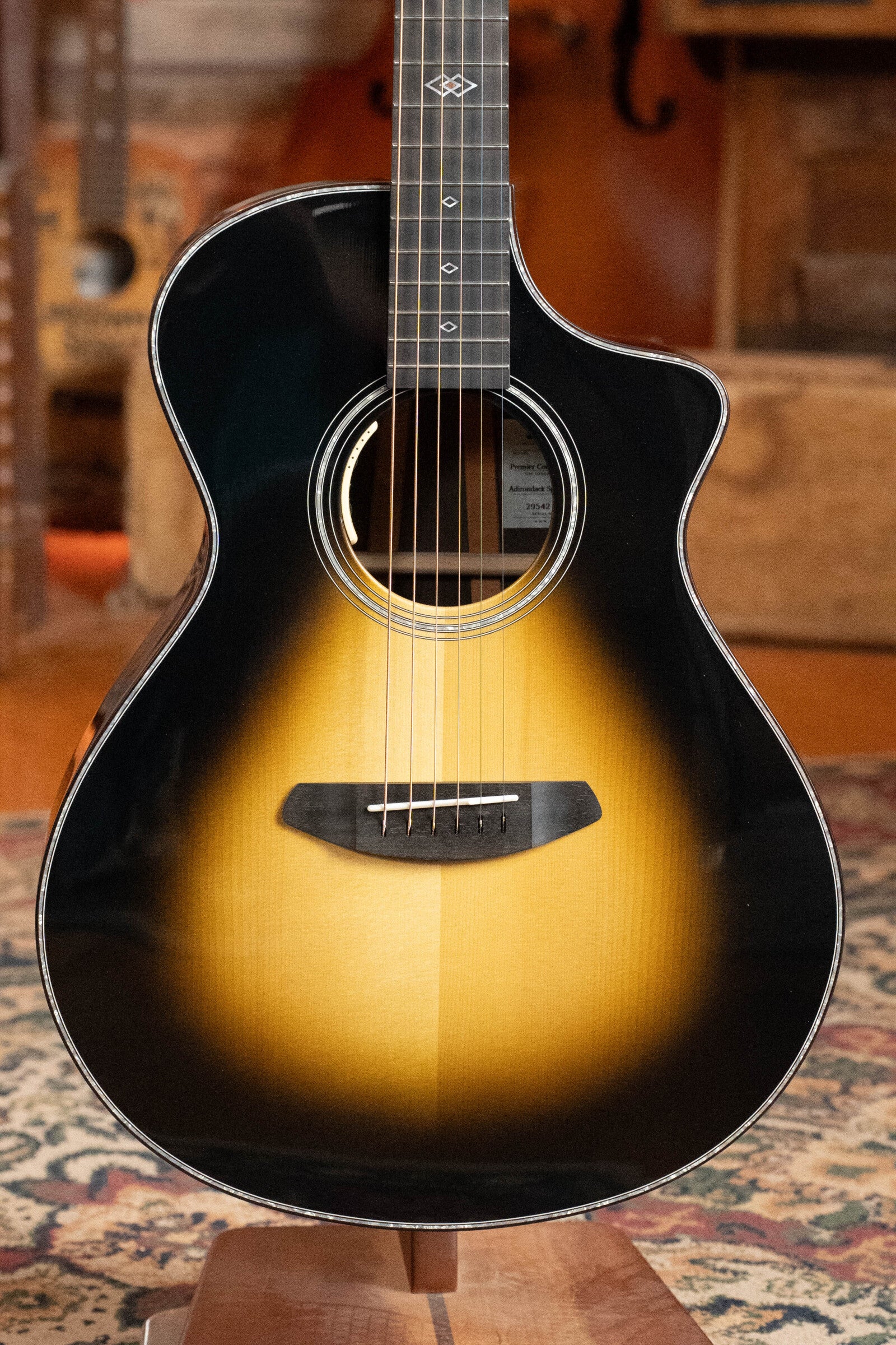 Breedlove Limited Edition Premier Adirondack/Brazilian Rosewood Tobacco Burst Cutaway Concert Guitar w/LR Baggs Electronics #9542