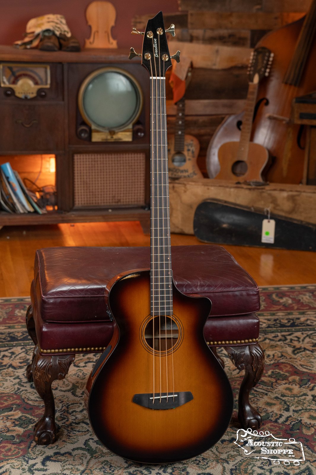 Breedlove Organic Solo Pro Concerto Red Cedar/African Mahogany Edgeburst Cutaway Acoustic Bass w/ Fishman Pickup #6054