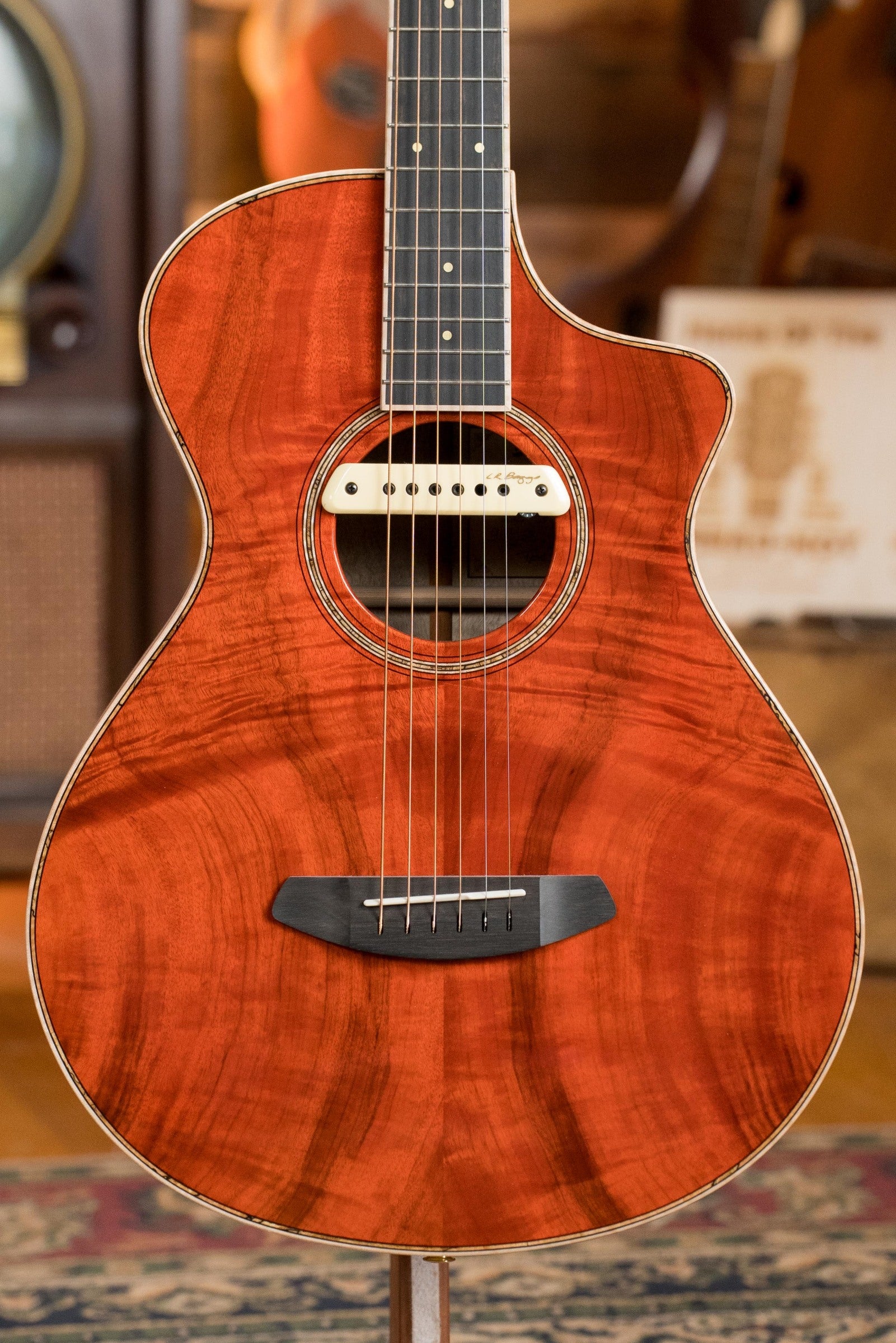 *Dread-Not Certified Floor Model* Breedlove Tom Bedell's Blues Orange Vintage Edition All Myrtlewood Concertina Cutaway Acoustic Guitar w/ LR Baggs M1 Pickup #9079