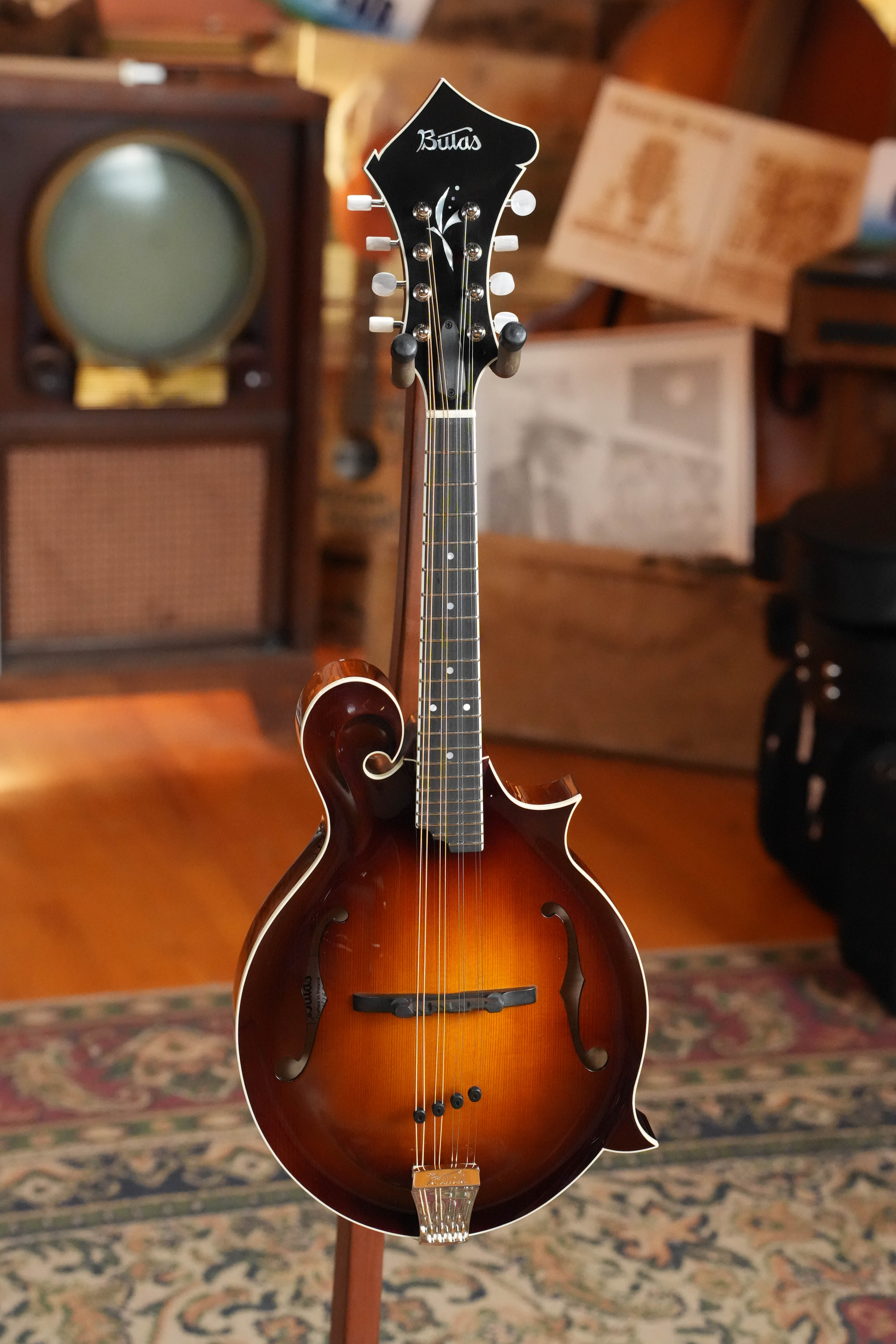 Bulas Carpathian Spruce/Curly Maple Tobacco Sunburst F-Style Mandolin #2152
