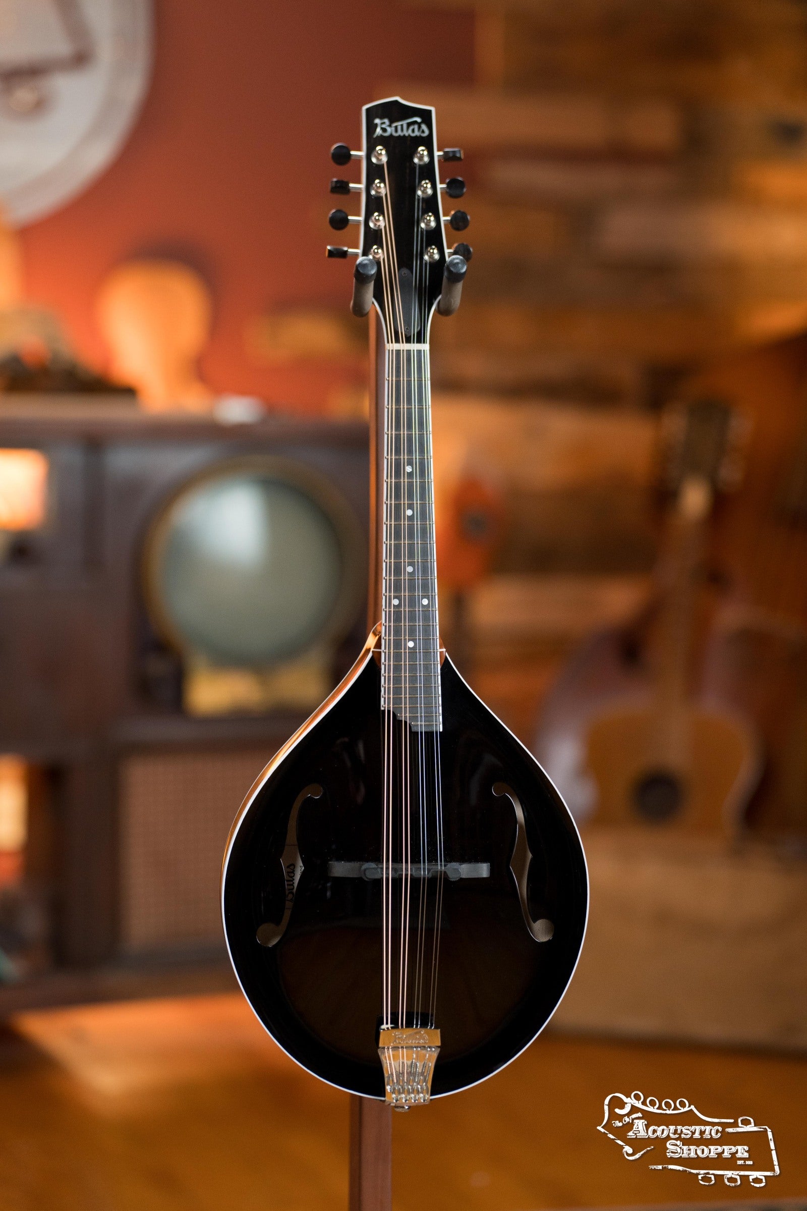 Bulas Carpathian Spruce/Curly Maple Black Top A-Style Acoustic Mandolin #0780