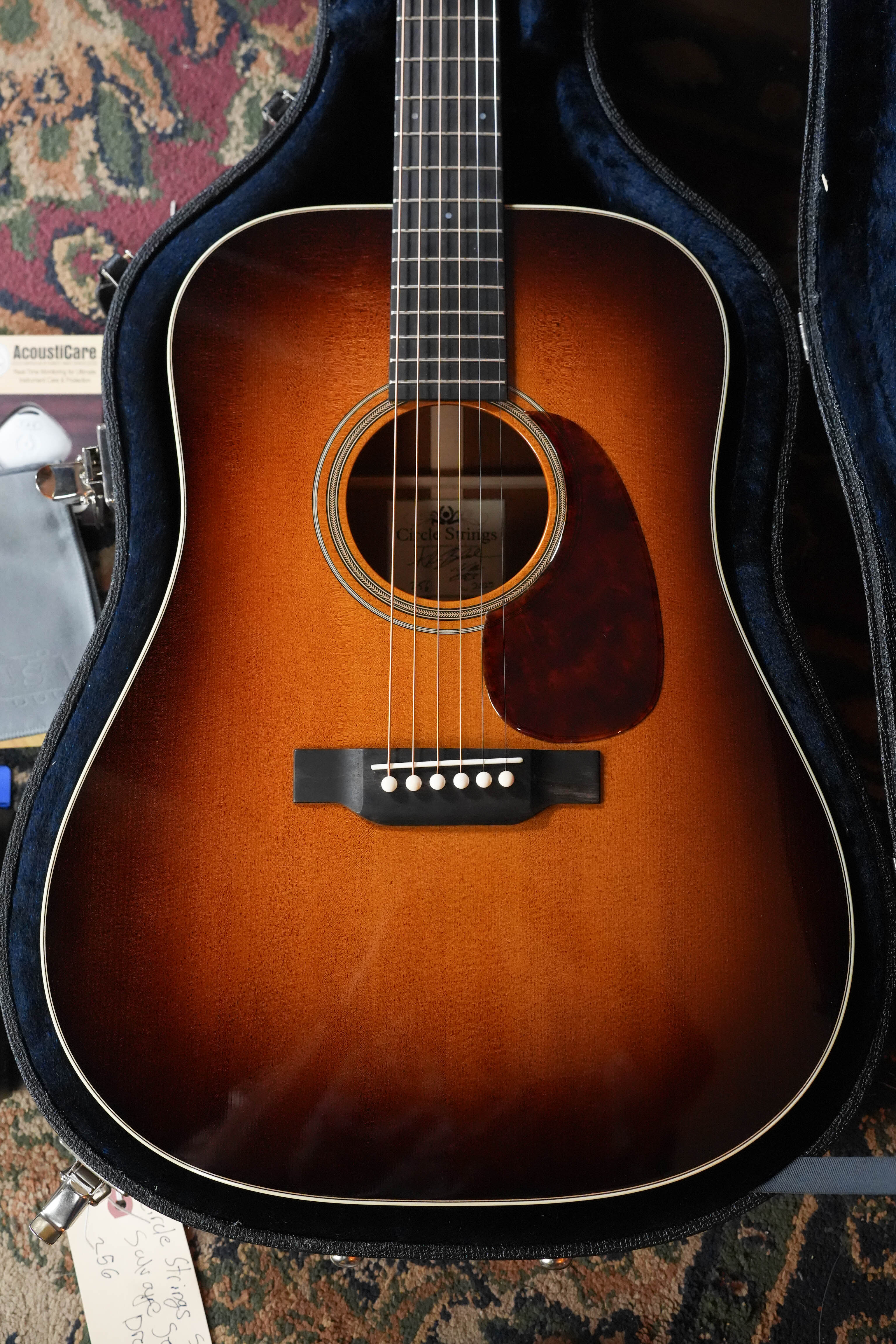 Circle Strings Salvage Series Spruce/Mahogany Sunburst Dreadnought Acoustic Guitar #256
