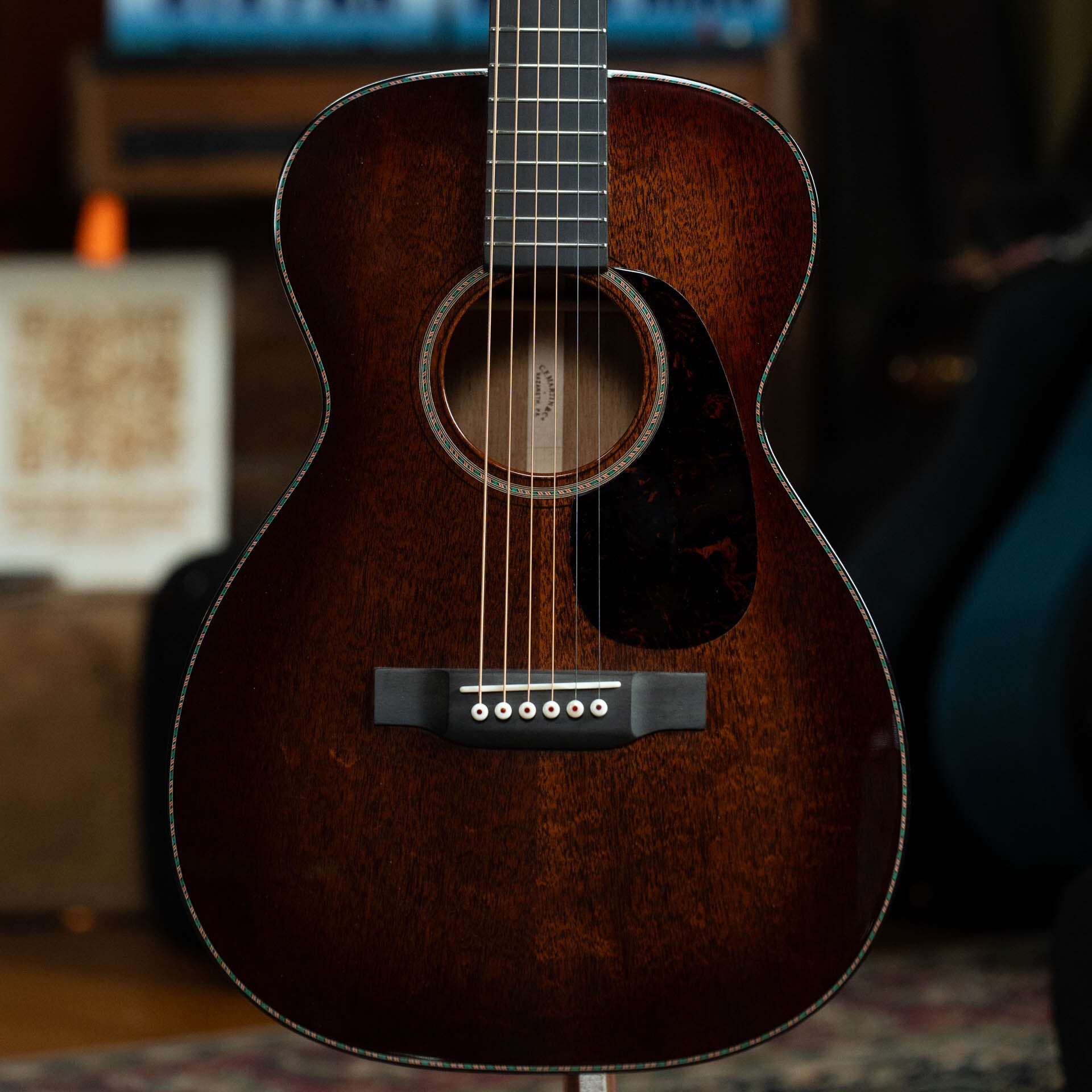 Custom Shop Martin All Mahogany Single O Deep Body 14th Fret Acoustic Guitar #1369