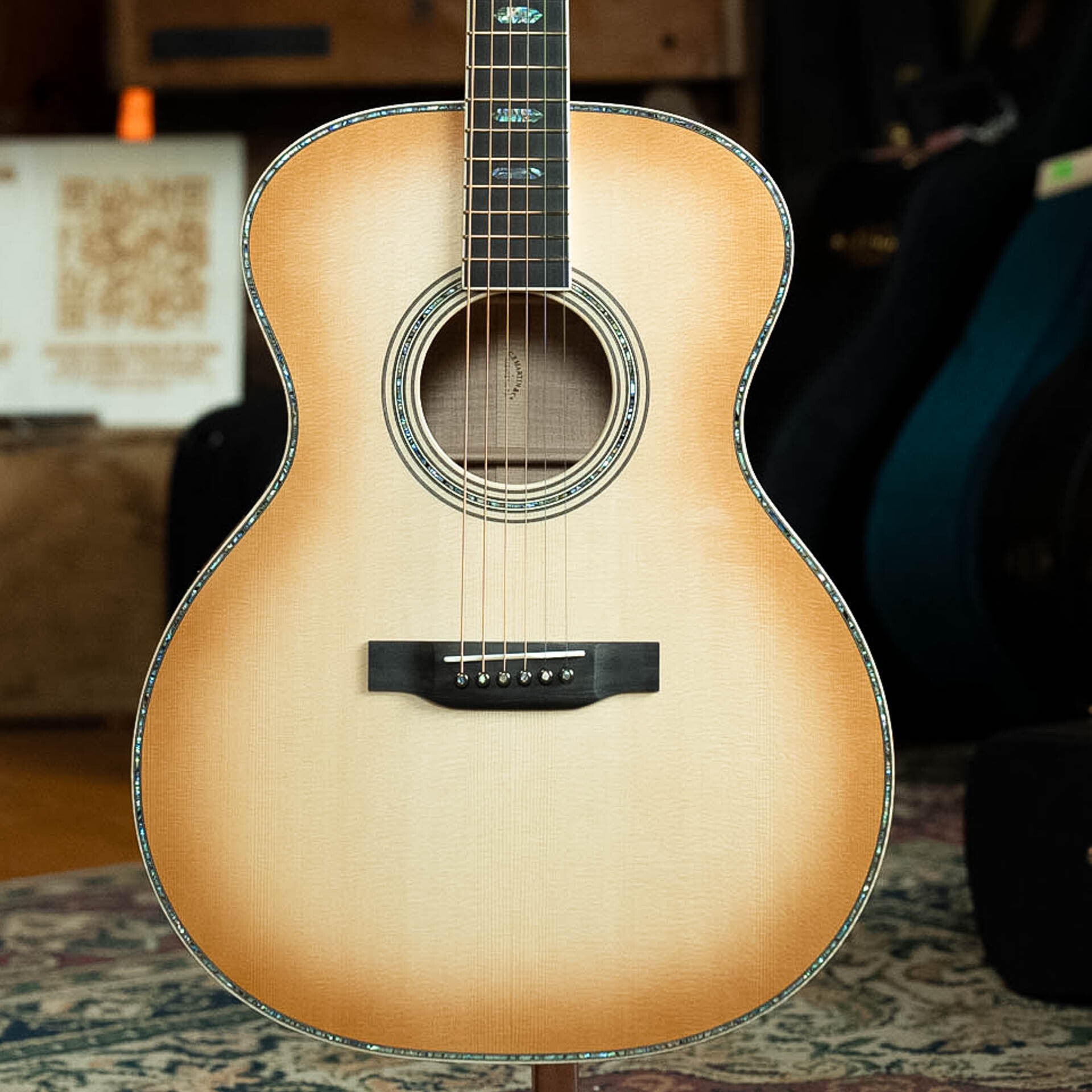 Custom Shop Martin European Spruce/Flamed Maple Grand Performance Toasted Burst Finish Acoustic Guitar #3510