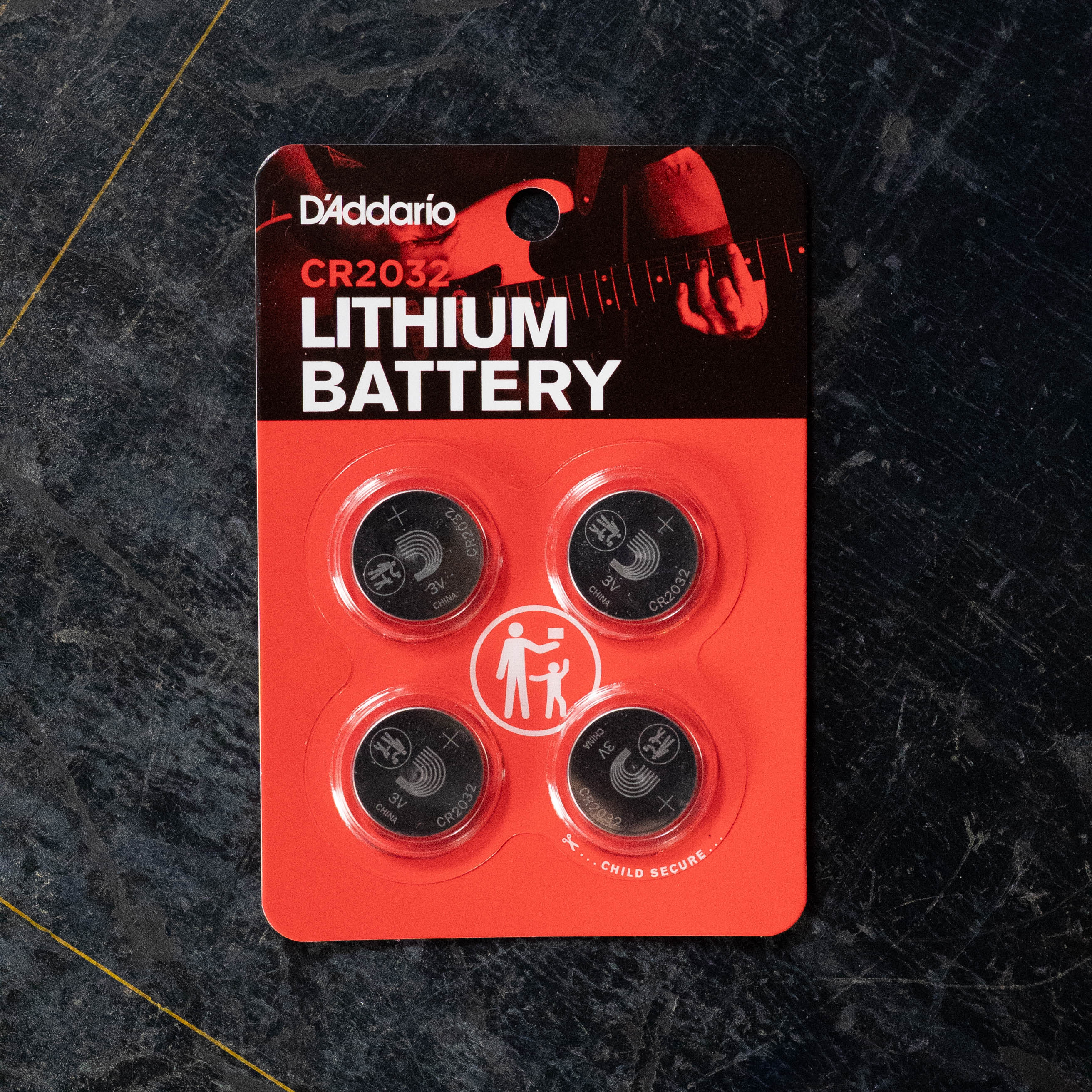 D'Addario PW-CR2032-04 Lithium Battery, 4-Pack