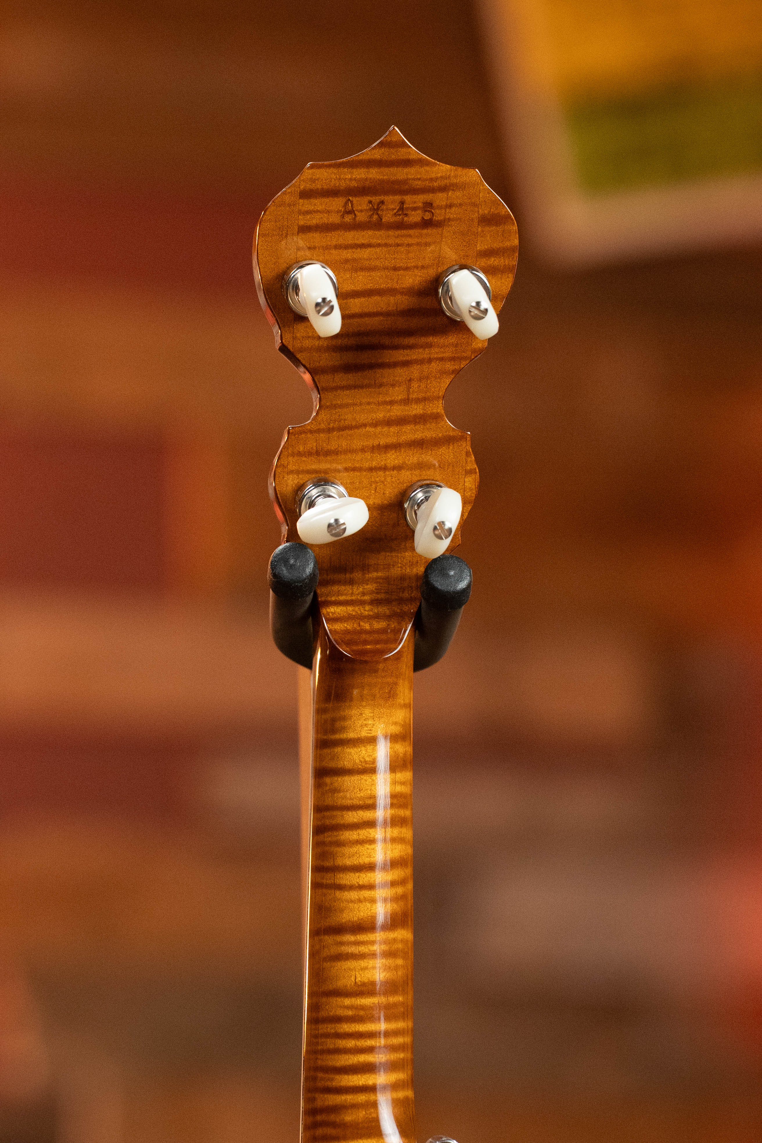 Deering Calico 5 String Curly Maple Resonator Banjo w/Spikes Installed #AX45