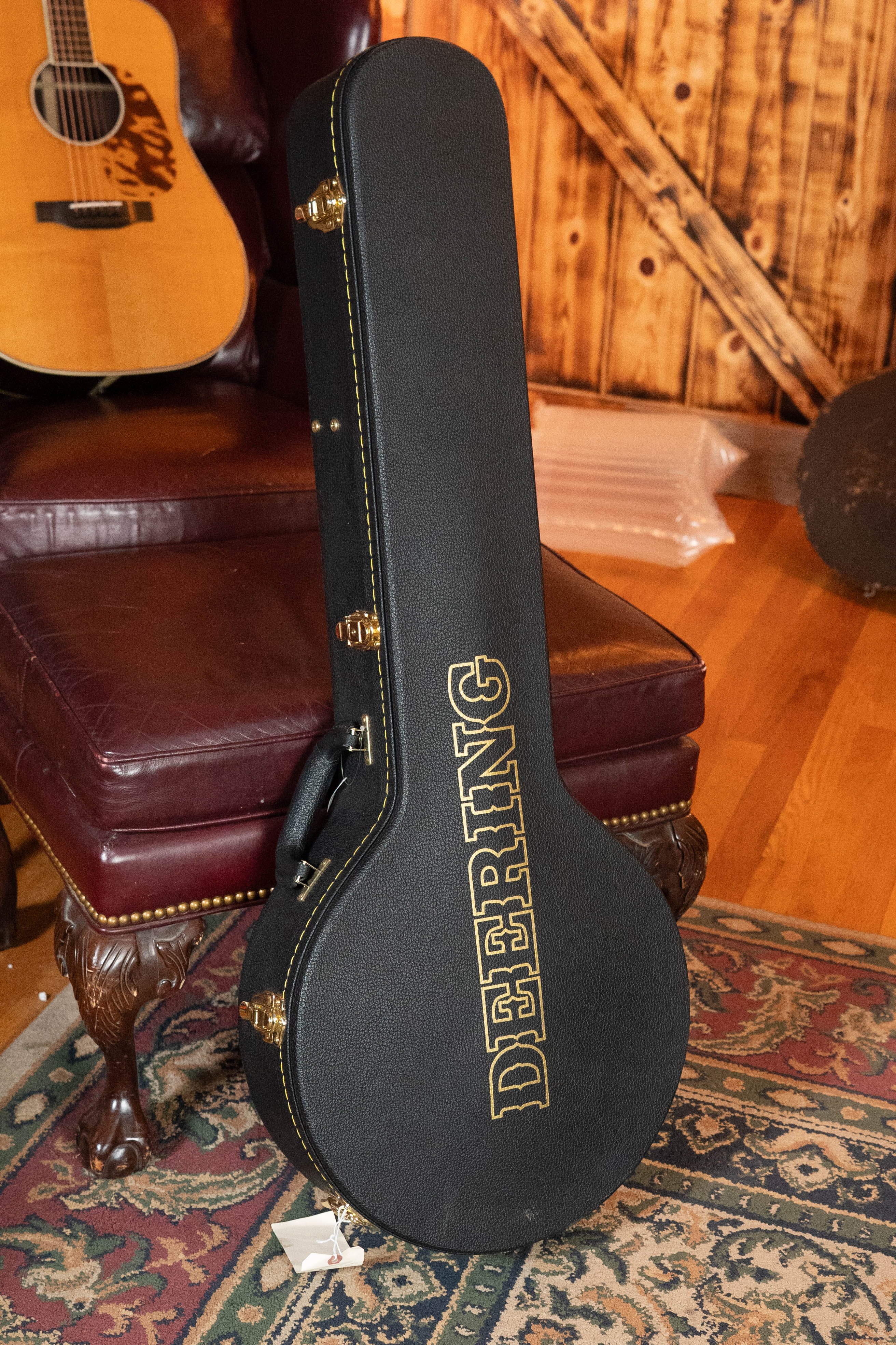 Deering Calico 5 String Curly Maple Resonator Banjo w/Spikes Installed #AX45