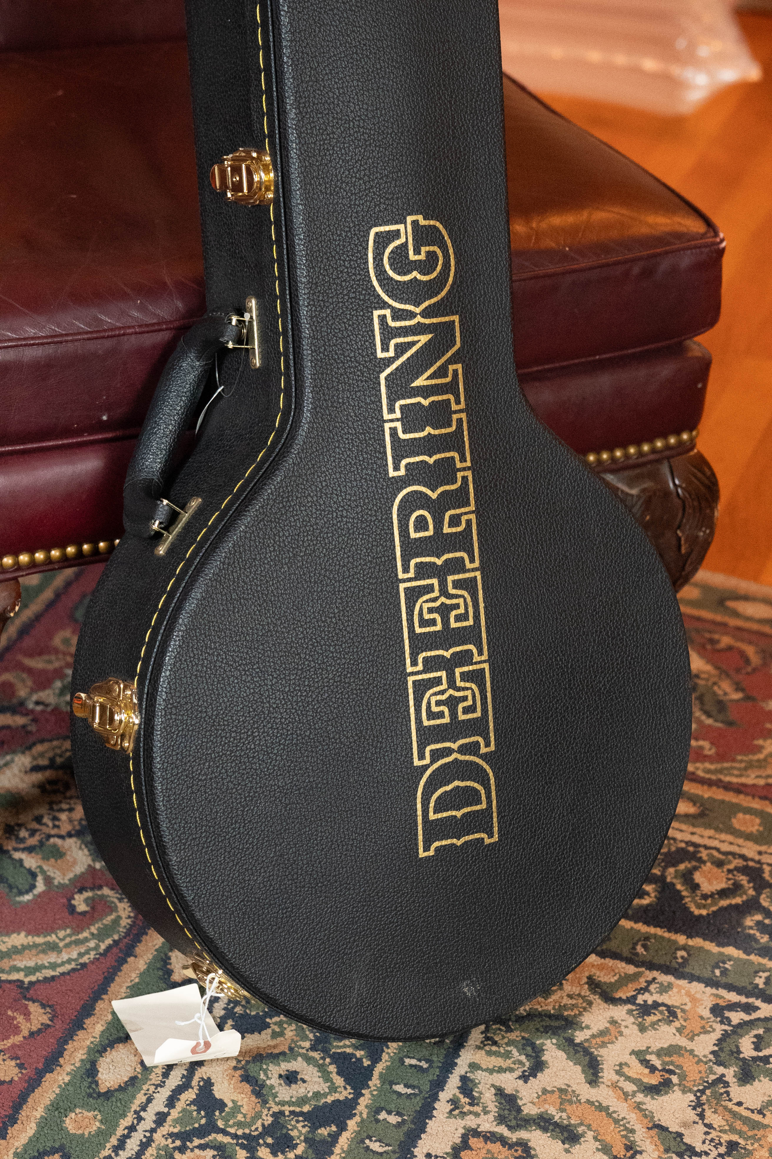 Deering Calico 5 String Curly Maple Resonator Banjo w/Spikes Installed #AX45