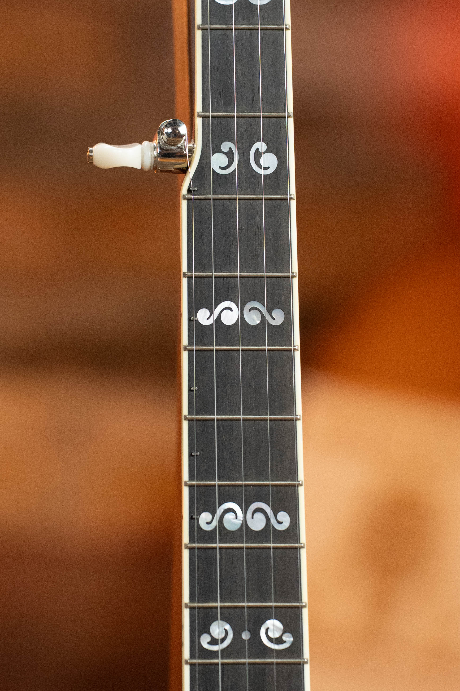 Deering Calico 5 String Curly Maple Resonator Banjo w/Spikes Installed #AX45