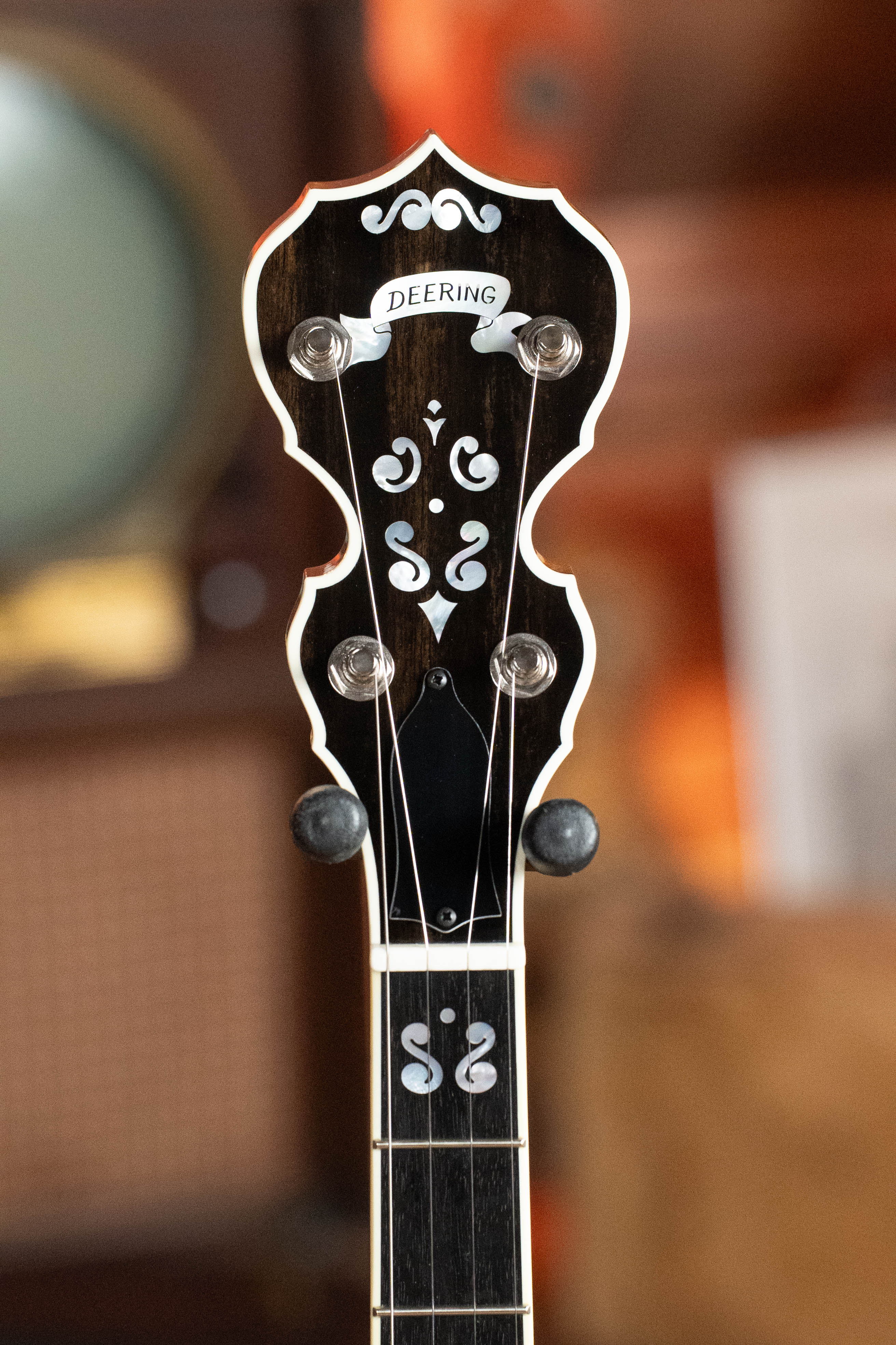 Deering Calico 5 String Curly Maple Resonator Banjo w/Spikes Installed #BC03