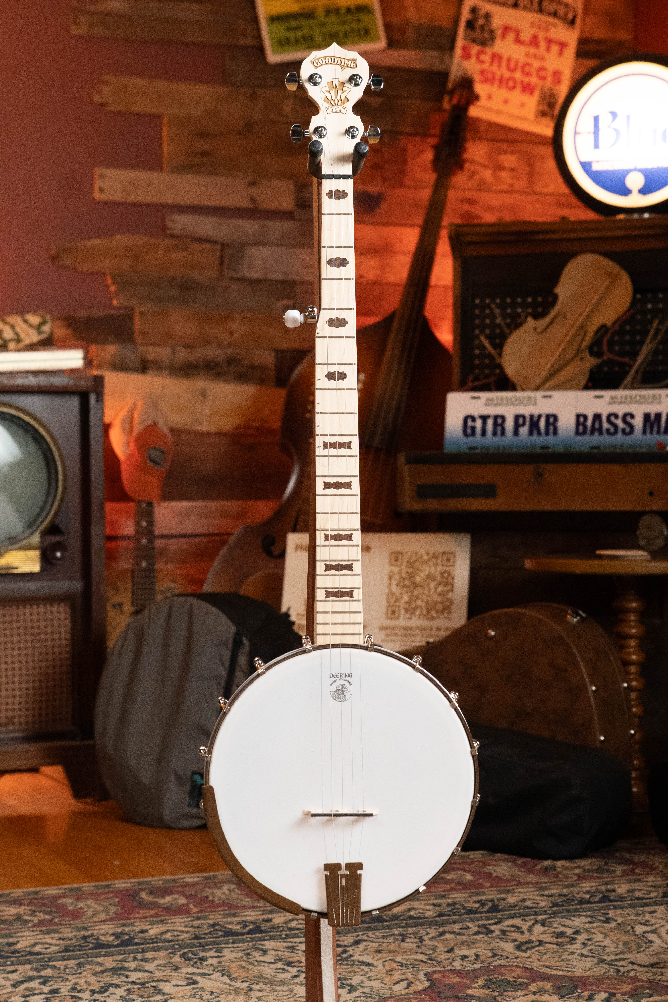 Deering Goodtime 5 String Open Back Banjo w/Spikes Installed #2514