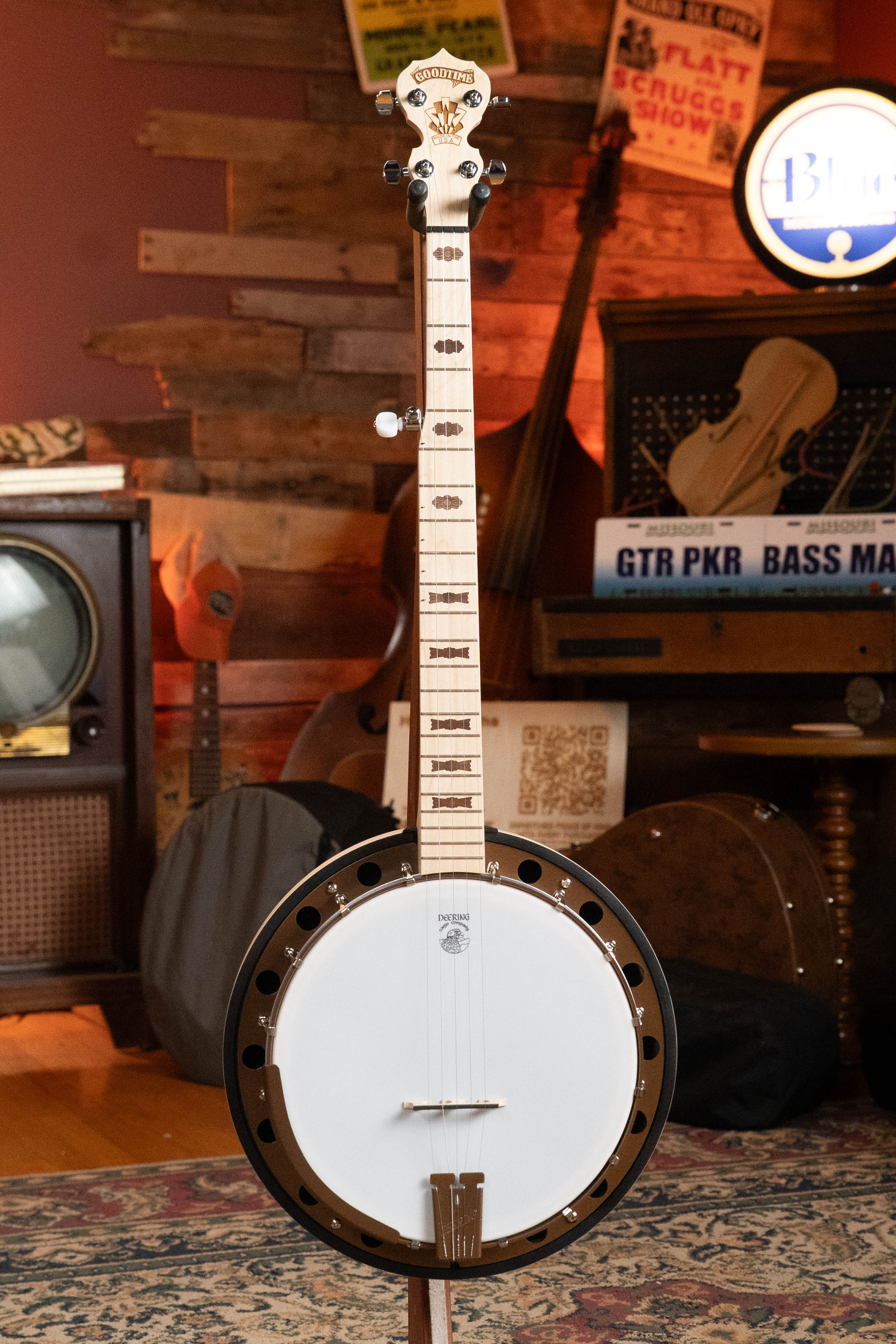Deering Goodtime Two 5 String Resonator Banjo w/Spikes Installed #2515