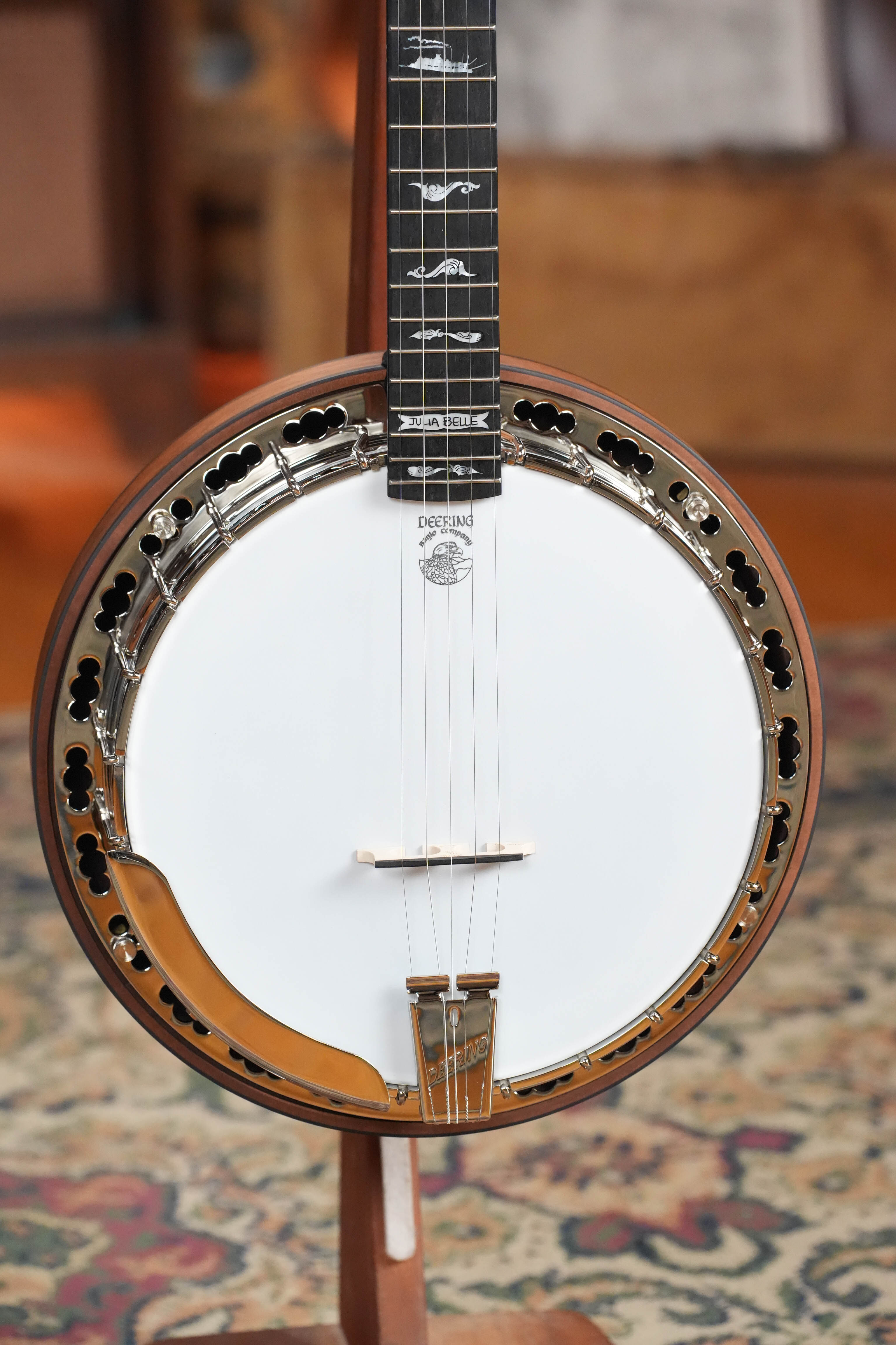 Deering Julia Belle 5 String Resonator Banjo w/Spikes Installed #0067