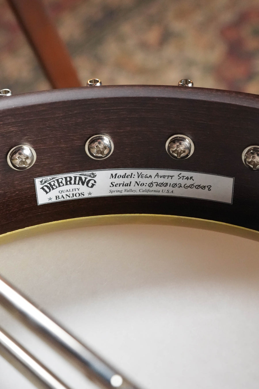 Deering Vega Avett Star Signature Banjo #0008