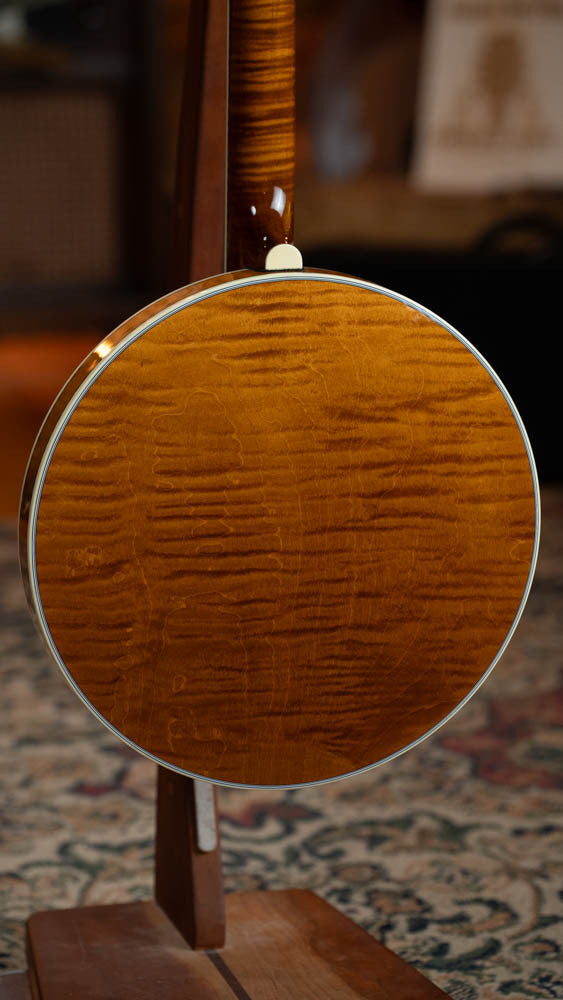 Deering Calico 5 String Curly Maple Resonator Banjo w/Spikes Installed #AX45