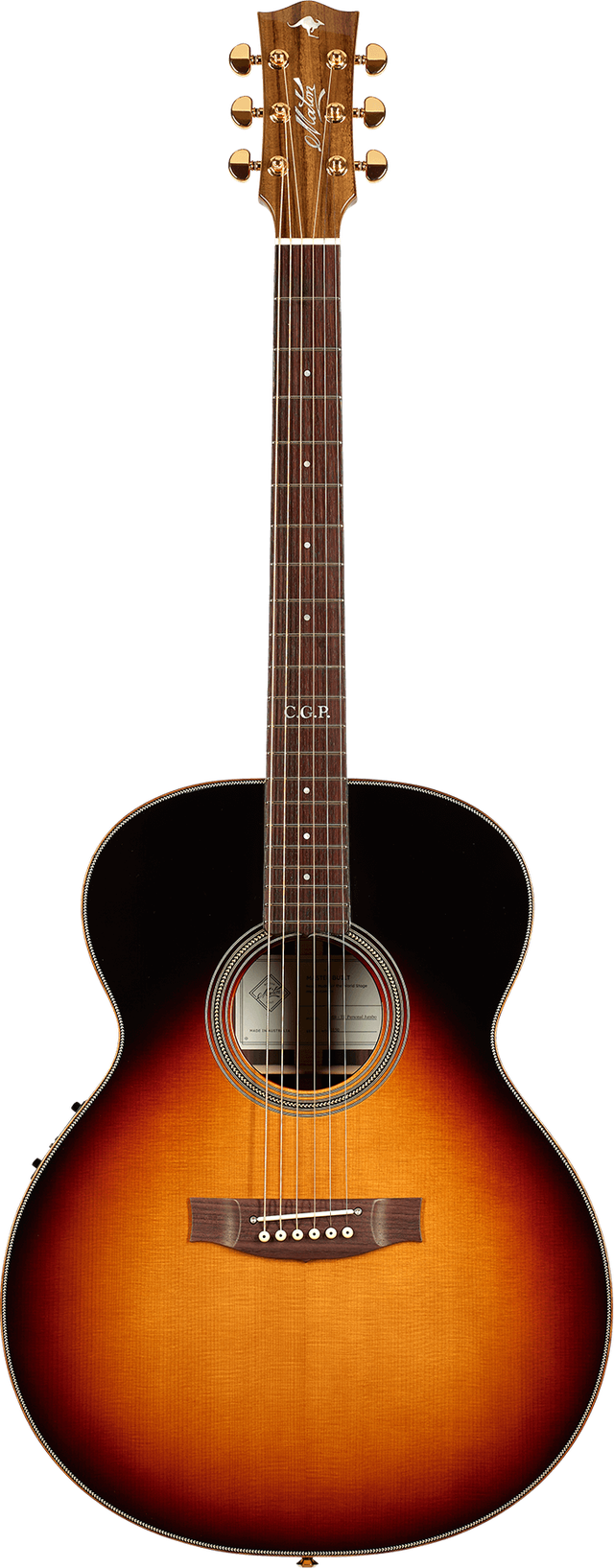 *PRE-ORDER DEPOSIT ONLY* Maton Master Built T.E. Personal Jumbo Spruce/Rosewood Sunburst Guitar w/Pickup