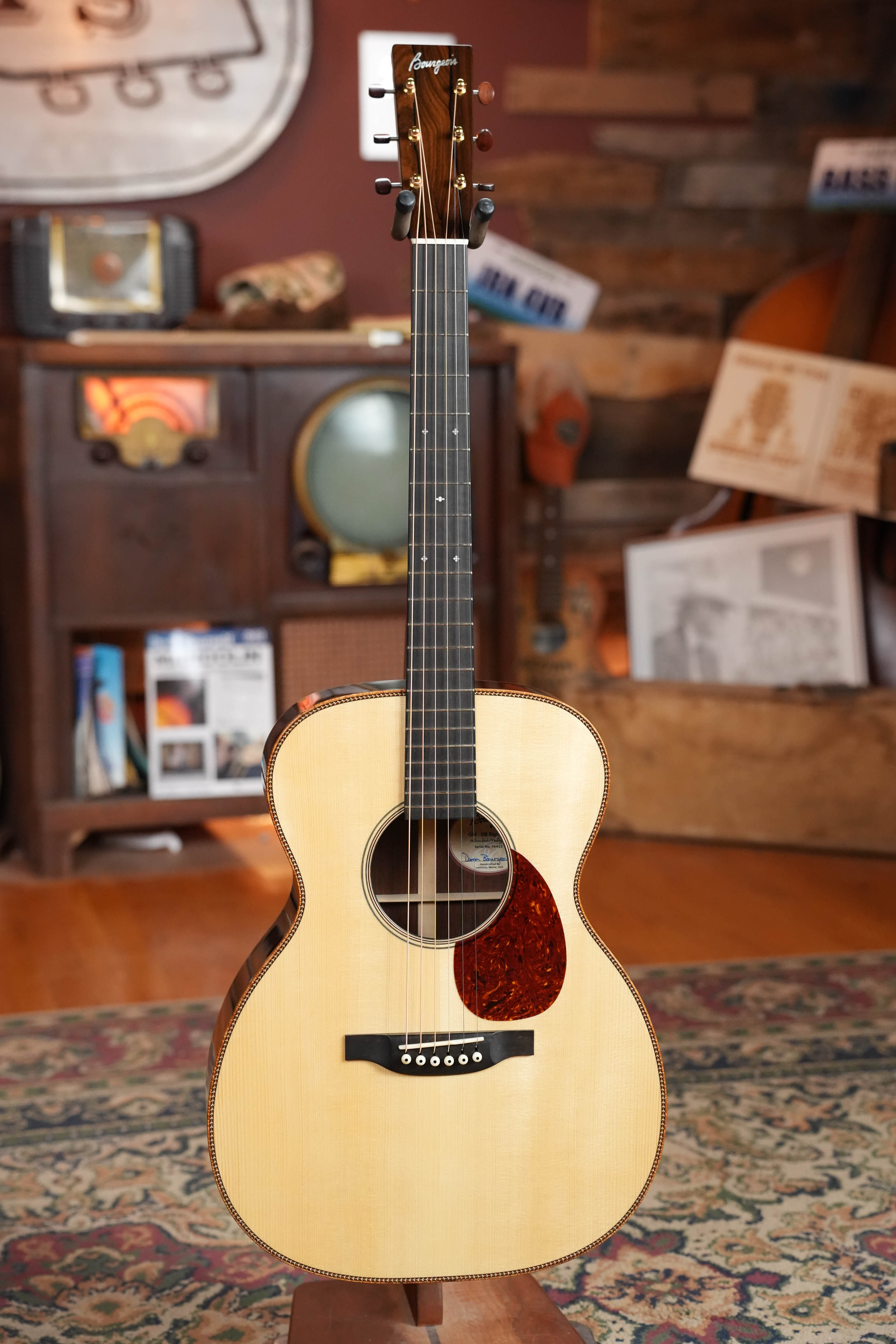 *Dread-Not Certified Used* 2024 Bourgeois Custom Large Soundhole Signature OM Adirondack/Perfect Quarter-Sawn Madagascar Rosewood LSDBS-OM w/ K&K Pickup #0422