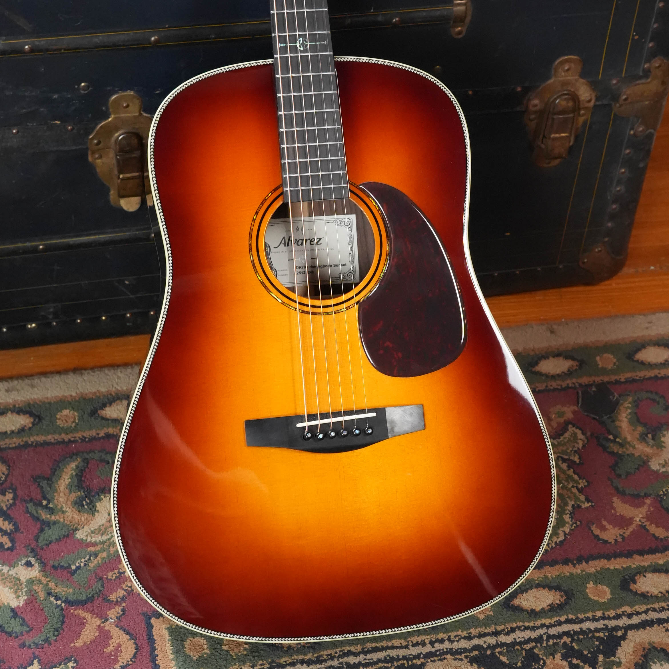 *Dread-Not Certified Used* Alvarez Laureate Series LDR70e Sitka/Rosewood Herringbone Sunset Slope Shoulder Dreadnought Guitar w/LR Baggs Hifi Pickup #1248