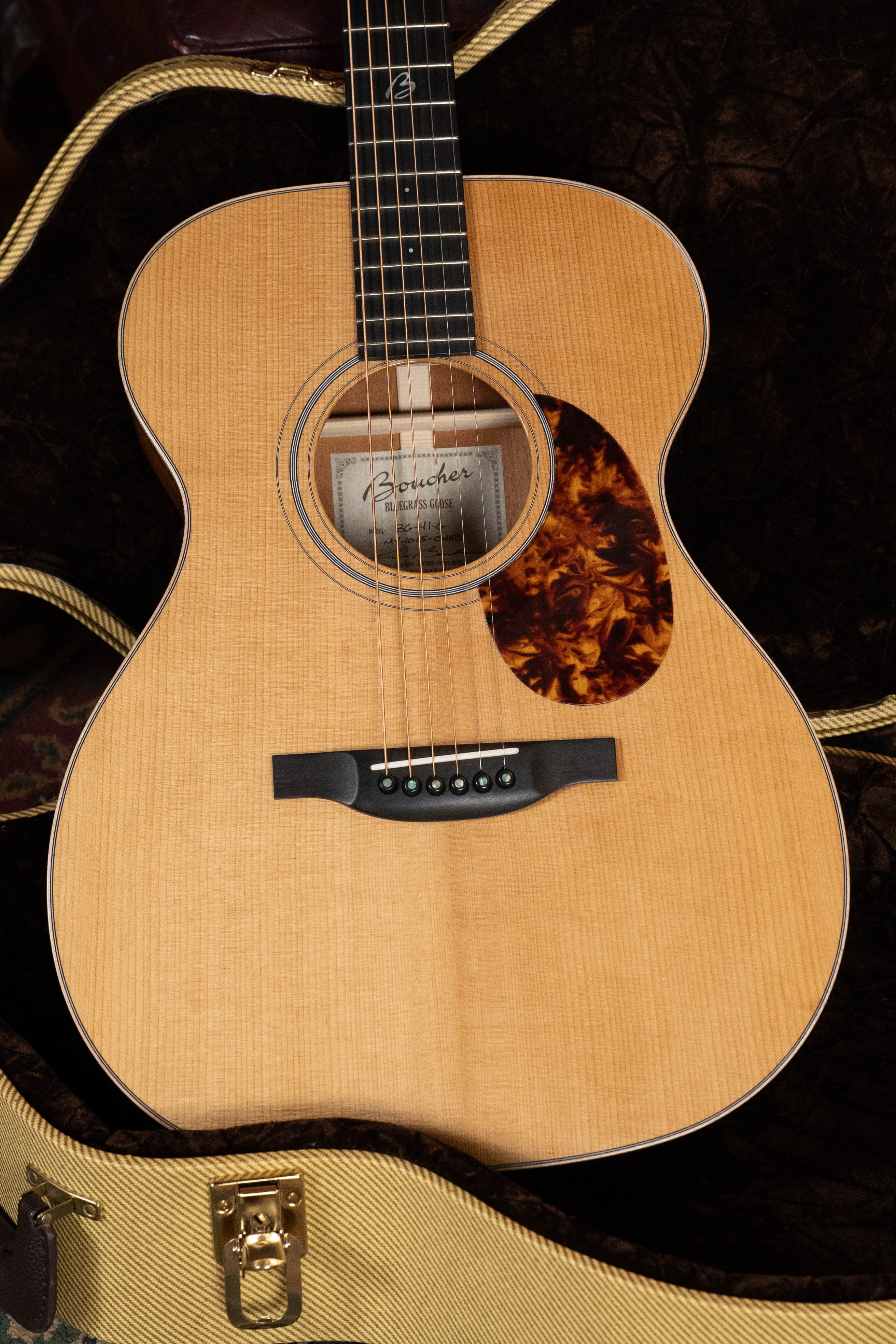 *Dread-Not Certified Used* Boucher BG-41-G Bluegrass Goose Series Gold Torrefied Adirondack/Mahogany OM Guitar w/K&K Pickup #1015