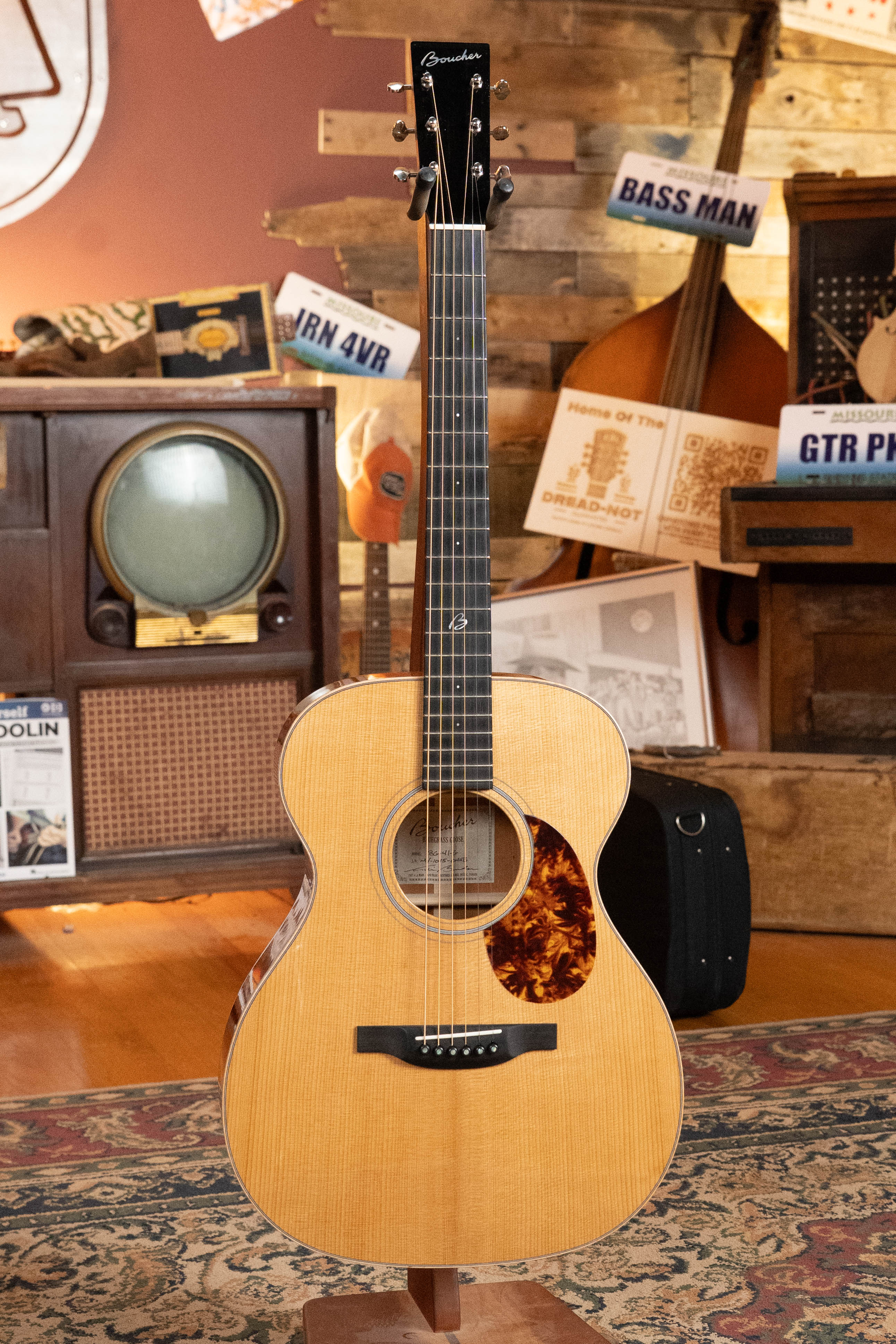 *Dread-Not Certified Used* Boucher BG-41-G Bluegrass Goose Series Gold Torrefied Adirondack/Mahogany OM Guitar w/K&K Pickup #1015