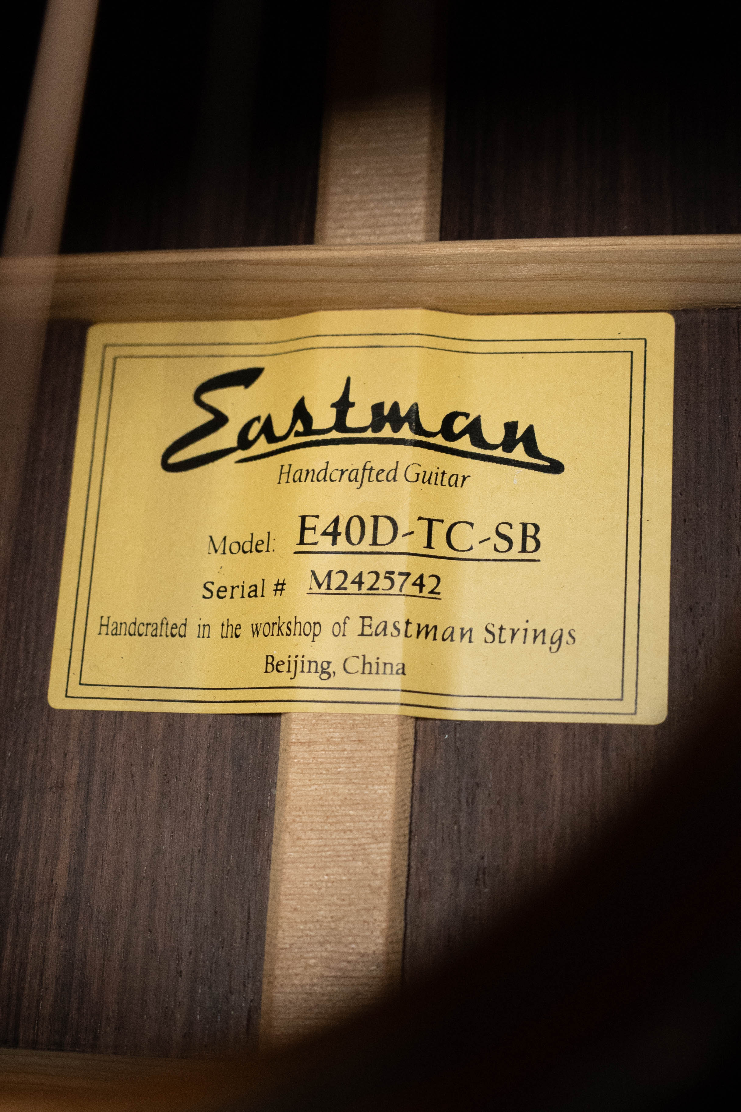 *Dread-Not Certified Used* Eastman E40D-TC-SB Thermo-cured AAA Grade Adirondack/Rosewood Sunburst Dreadnought Acoustic Guitar #5742