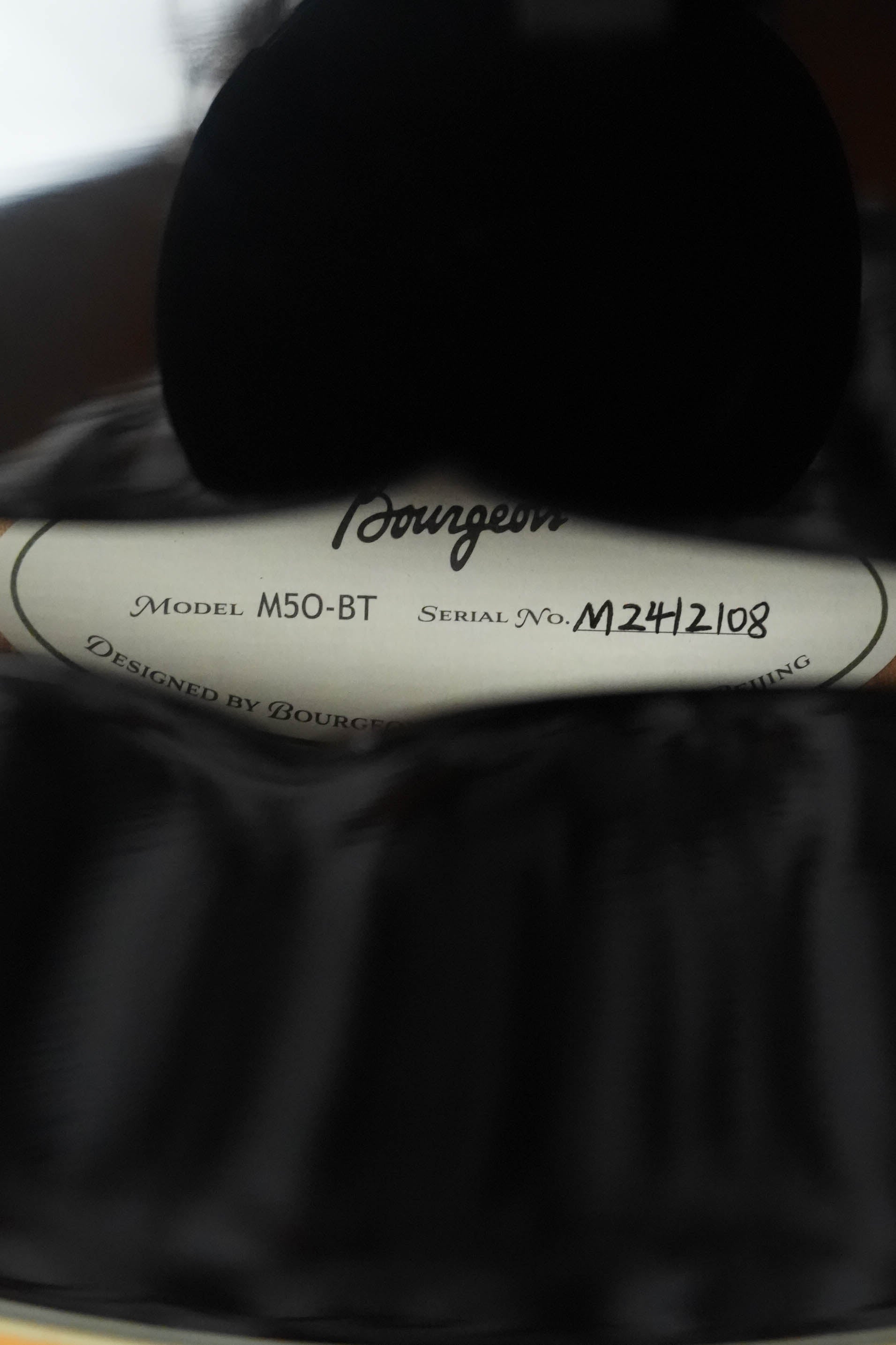 *Dread-Not Certified* Bourgeois M5-O-BT Aged Tone Adirondack/European Curly Maple Black Octave Mandolin #2108