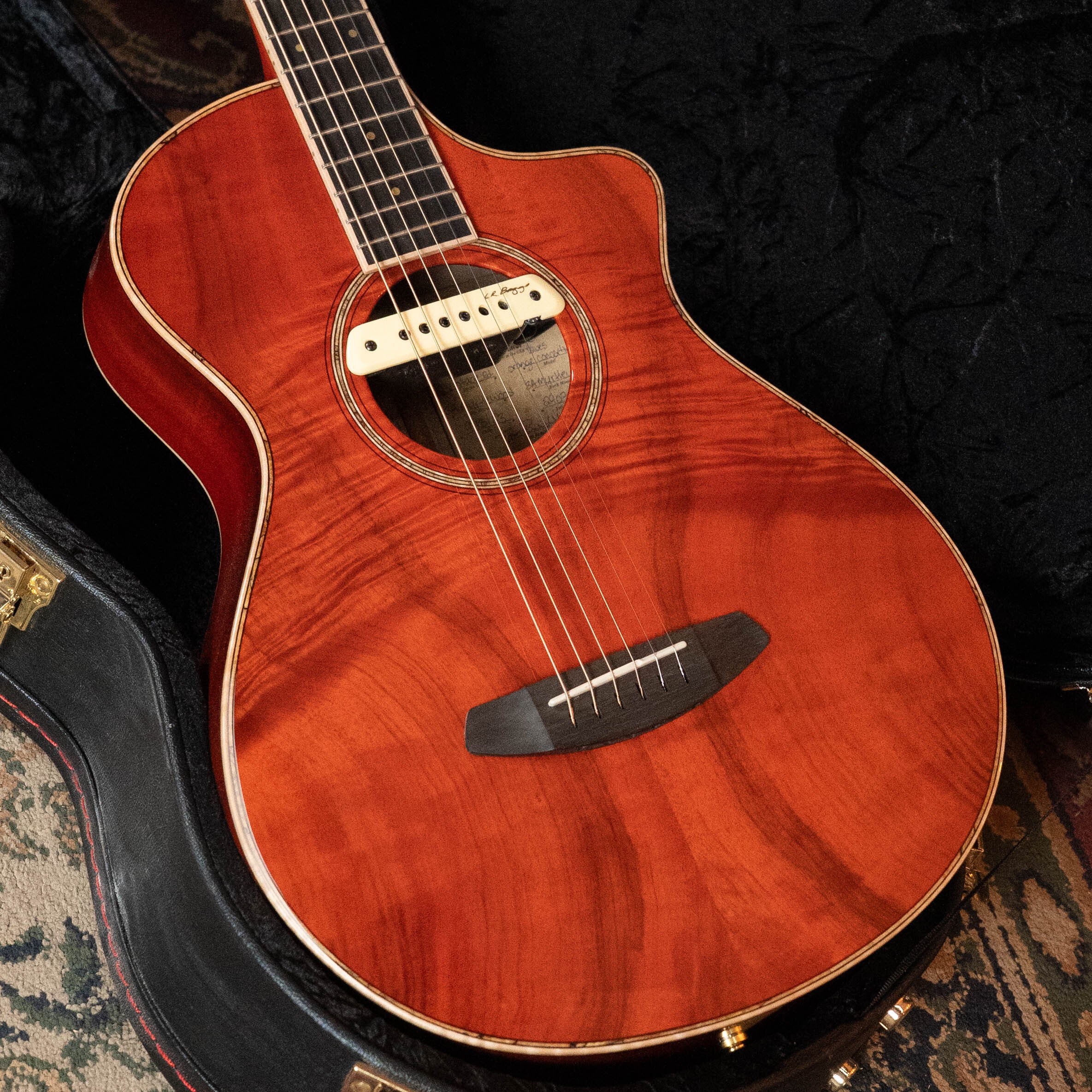 *Dread-Not Certified Floor Model* Breedlove Tom Bedell's Blues Orange Vintage Edition All Myrtlewood Concertina Cutaway Acoustic Guitar w/ LR Baggs M1 Pickup #9079