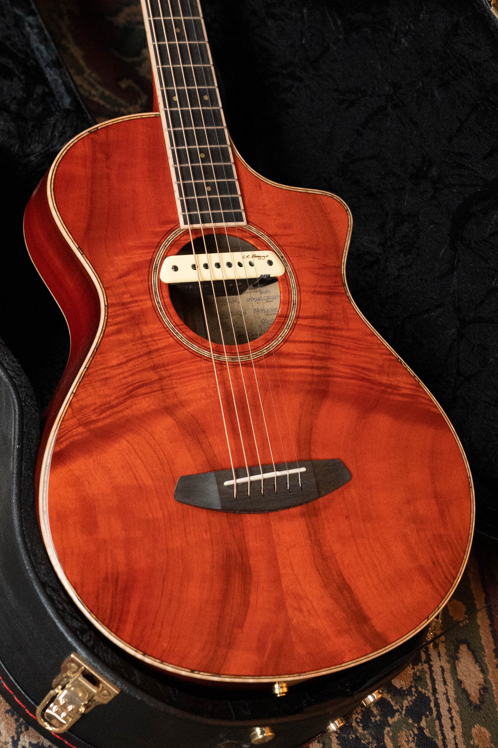 *Dread-Not Certified Floor Model* Breedlove Tom Bedell's Blues Orange Vintage Edition All Myrtlewood Concertina Cutaway Acoustic Guitar w/ LR Baggs M1 Pickup #9079