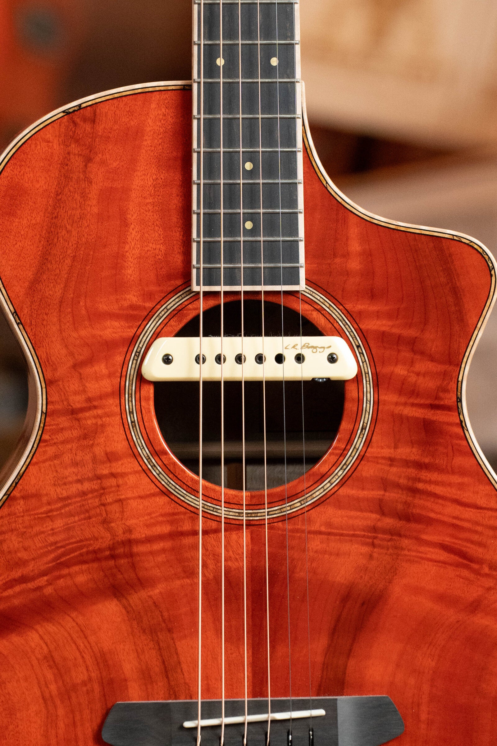 *Dread-Not Certified Floor Model* Breedlove Tom Bedell's Blues Orange Vintage Edition All Myrtlewood Concertina Cutaway Acoustic Guitar w/ LR Baggs M1 Pickup #9079