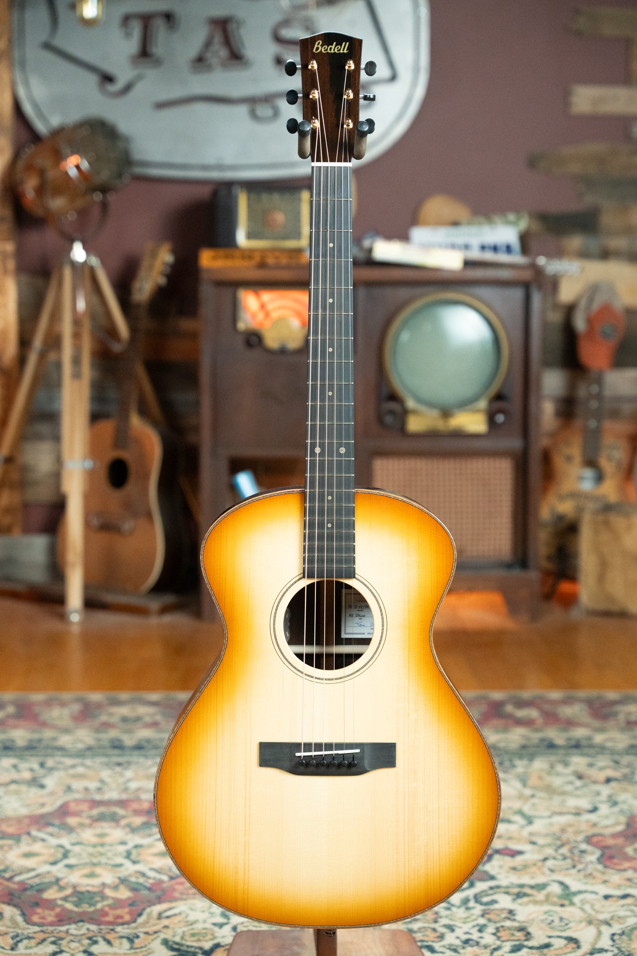 *Dread-Not Certified Used*  Bedell Bahia Limited Edition 2025 NAMM Launch Adirondack/Brazilian Rosewood OM Acoustic Guitar #4014