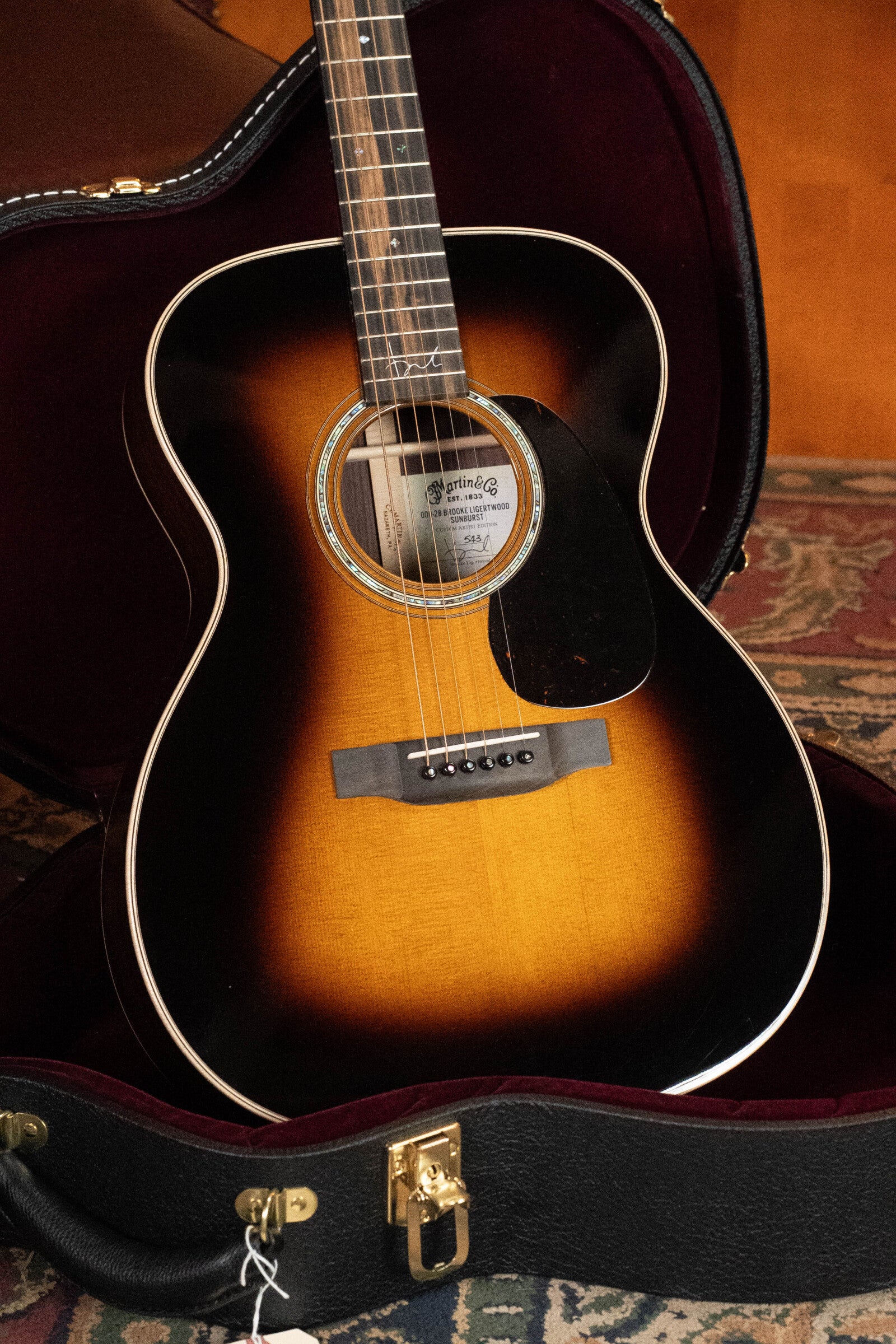*Dread-Not Certified Used* Martin Brook Ligertwood 000-28 Spruce/Rosewood OOO Sunburst Acoustic Guitar #1699