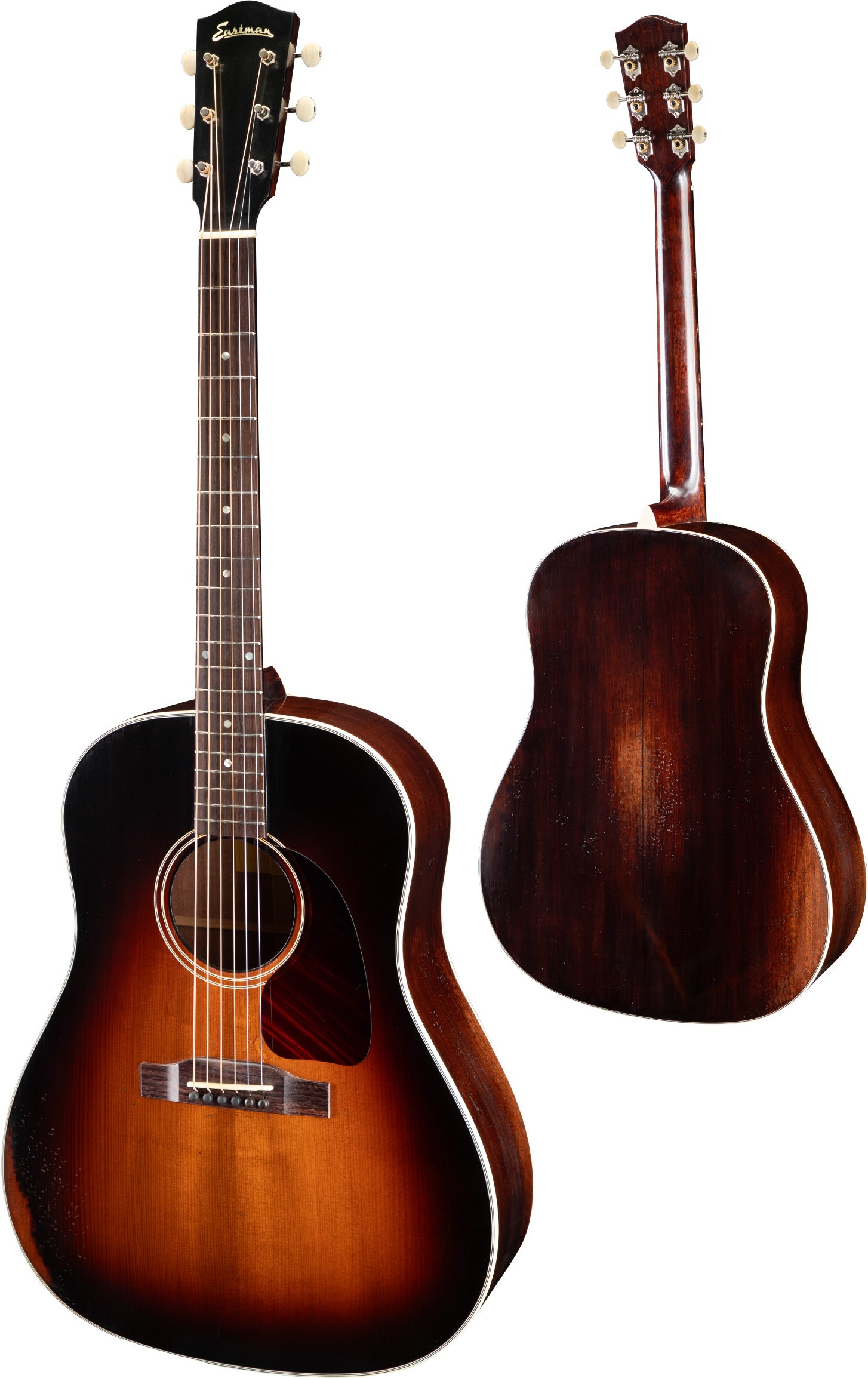 PRE-ORDER DEPOSIT ONLY *New 2026 Model* Eastman E15SS/V-SB Thermo-Cured Adirondack/Mahogany Antique Sunburst Varnish Slope Shoulder Acoustic Guitar