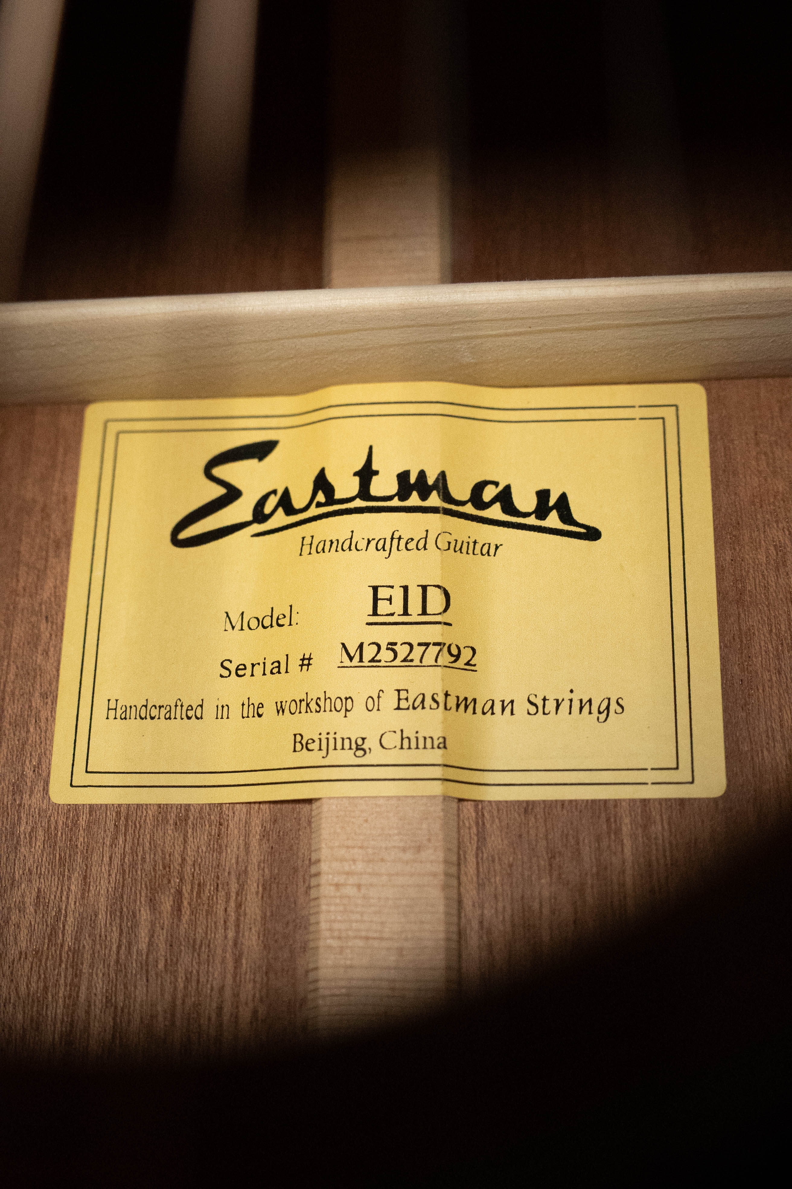 Eastman E1D Sitka/Sapele Dreadnought Acoustic Guitar #7792