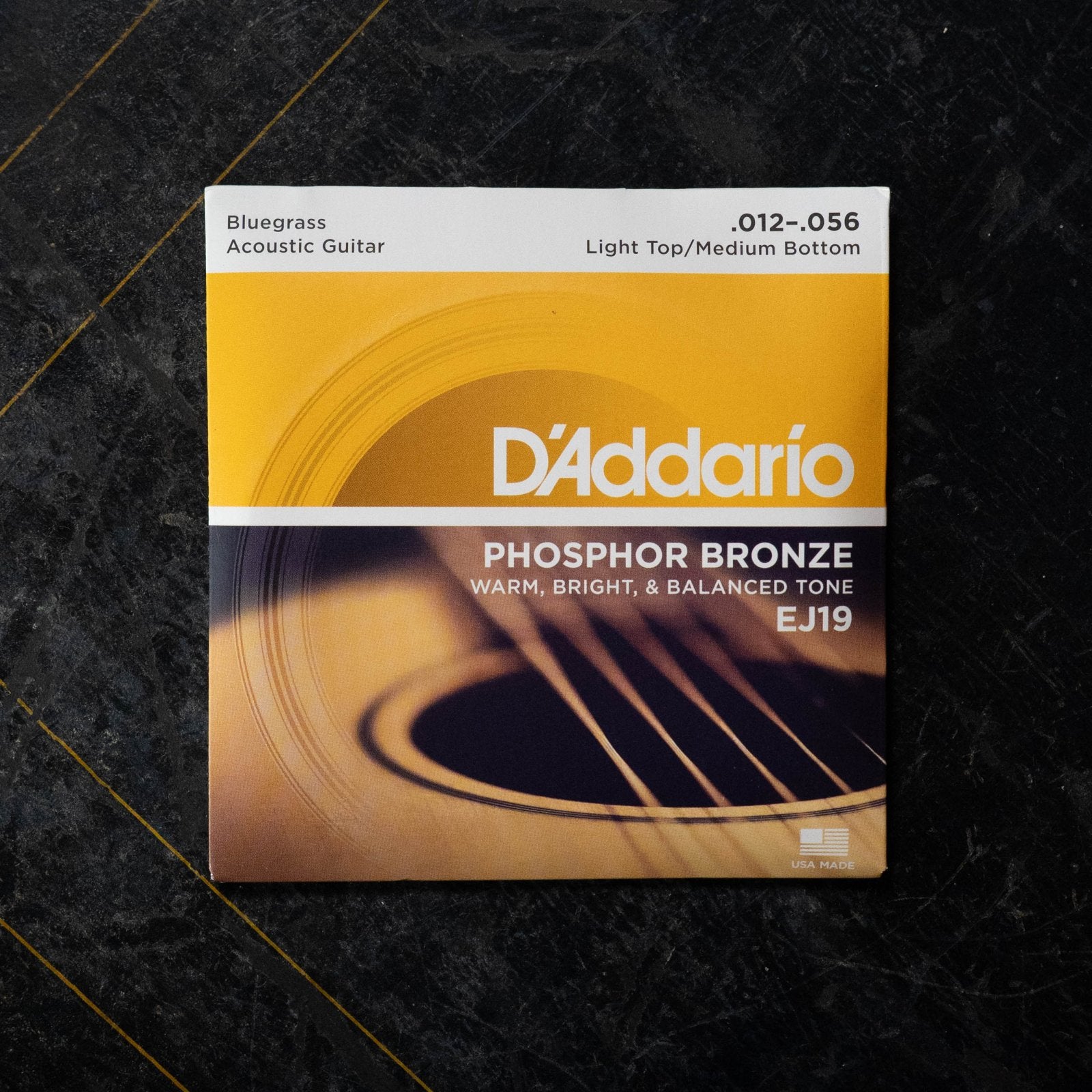 D'Addario EJ19 Phosphor Bronze Acoustic Guitar Strings, Light Top/Medium Bottom, 12-56